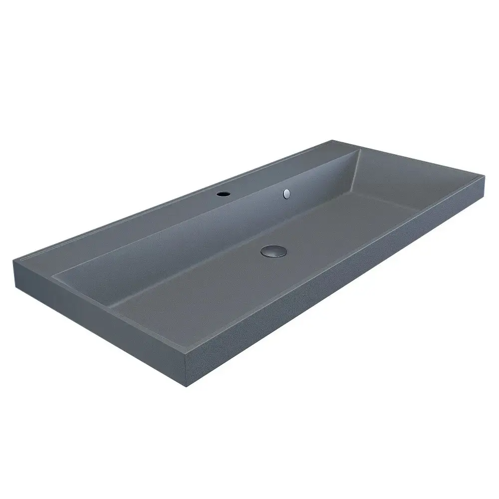 Изображение товара Раковина мебельная для ванной Uperwood Classic Quartz 100 см серая матовая бетон