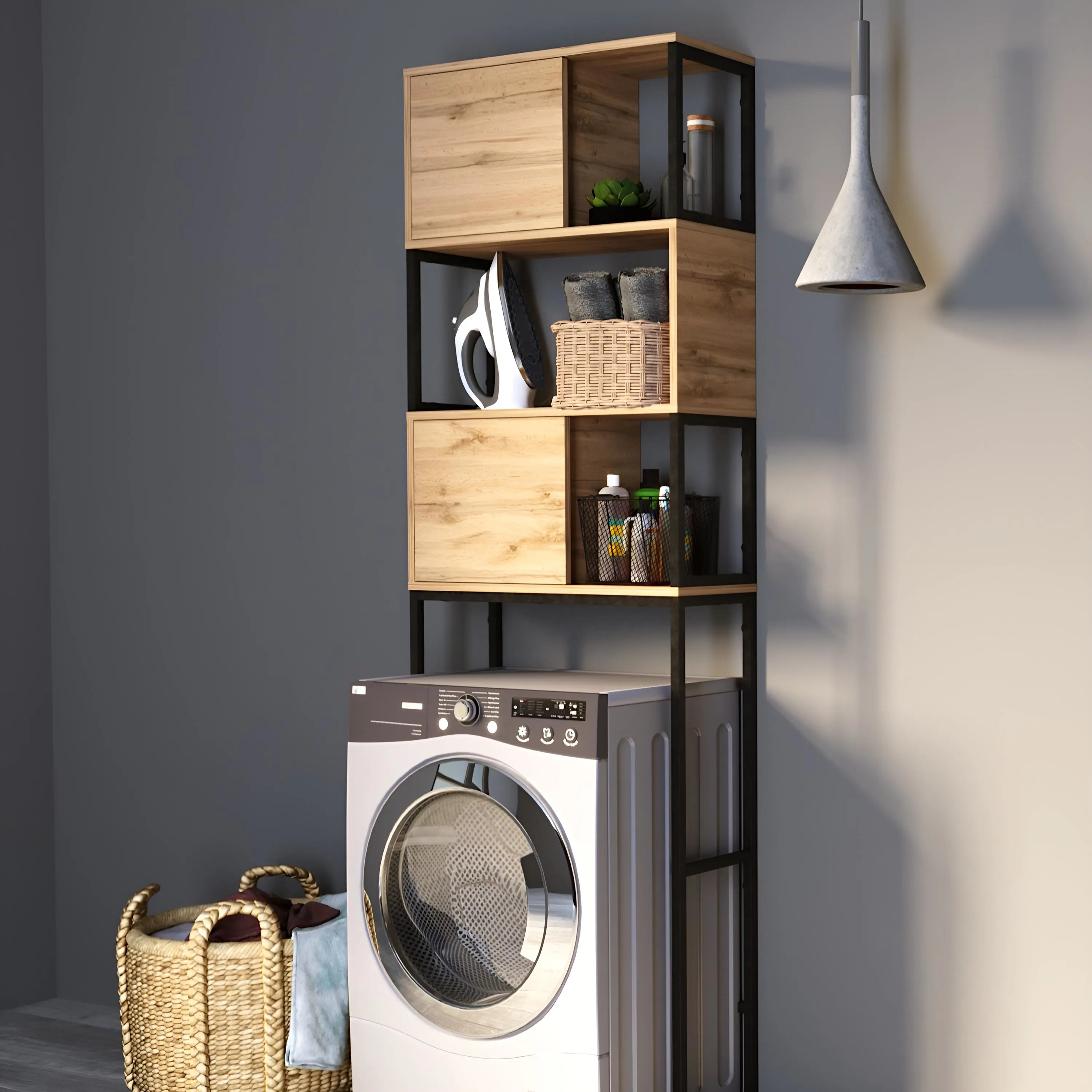 Изображение товара Шкаф 1Marka Grunge Loft Ц0000005249 200x66см цвет дуб вотан