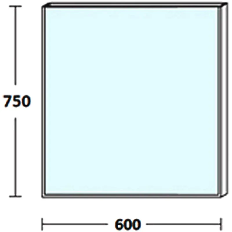 Изображение товара Зеркало для ванной De aqua 00261670 60x75см