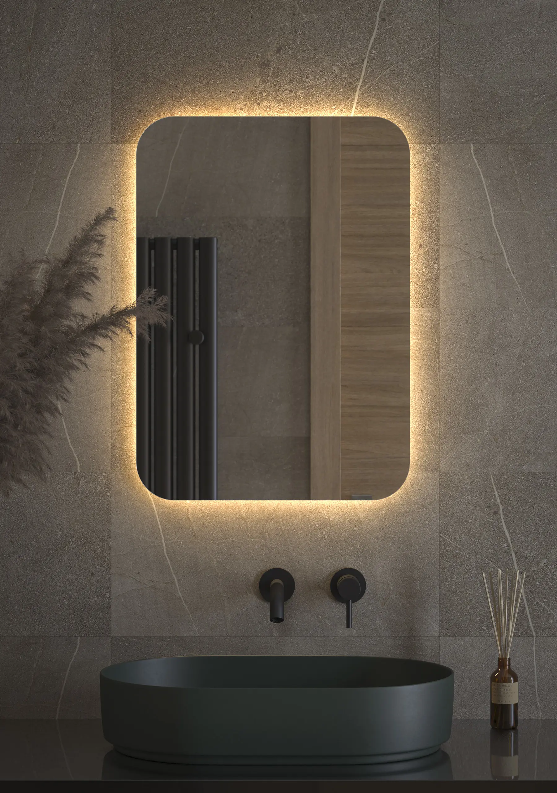 Изображение товара Зеркало для ванной Defesto DF 2814 с подсветкой 50x70см