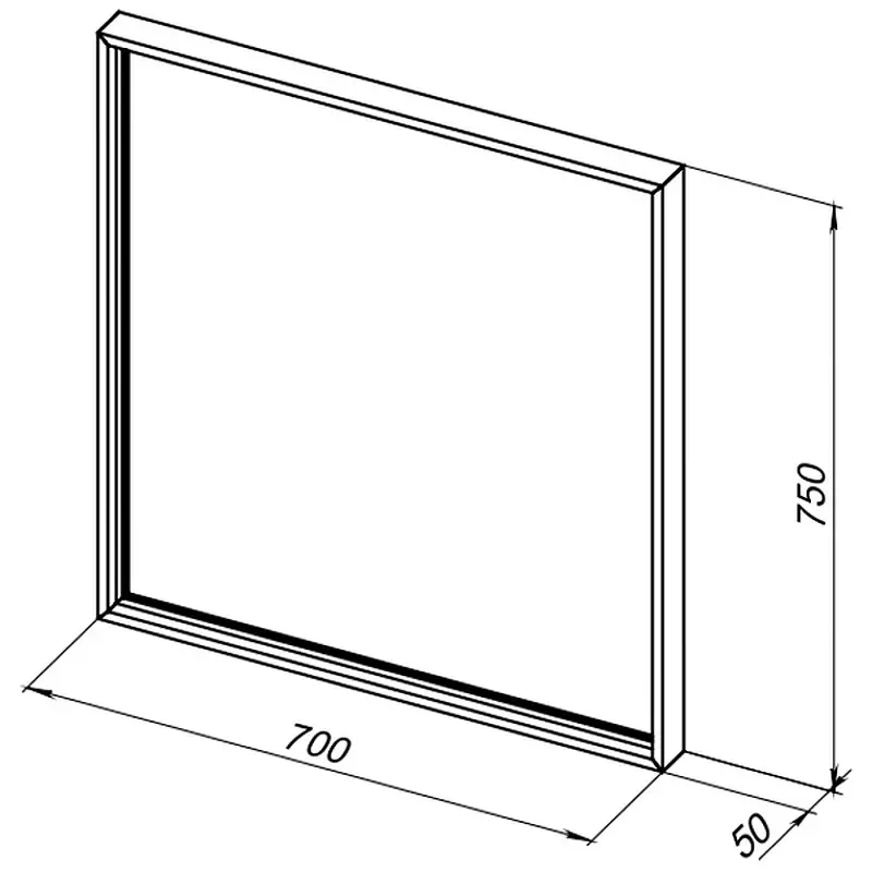 Изображение товара Зеркало для ванной De aqua 00261694 с подсветкой 70x75см