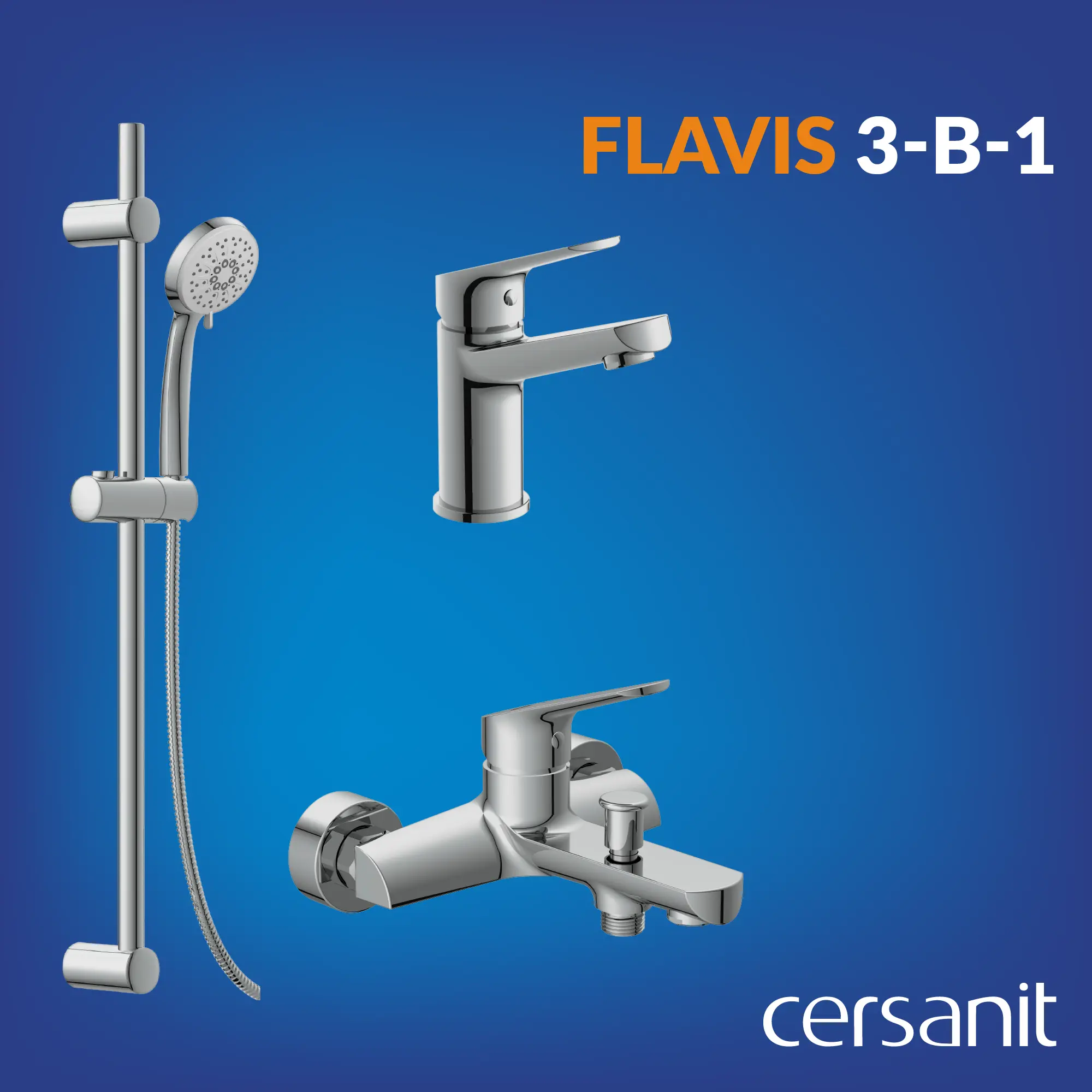 Изображение товара Комплект смесителей Cersanit Flavis для ванной и раковины