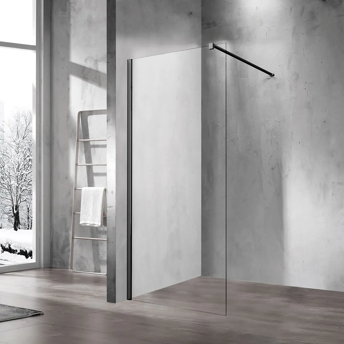 Изображение товара Душевая перегородка Vincea VSW-1H100CLB 120x200см хромированный профиль