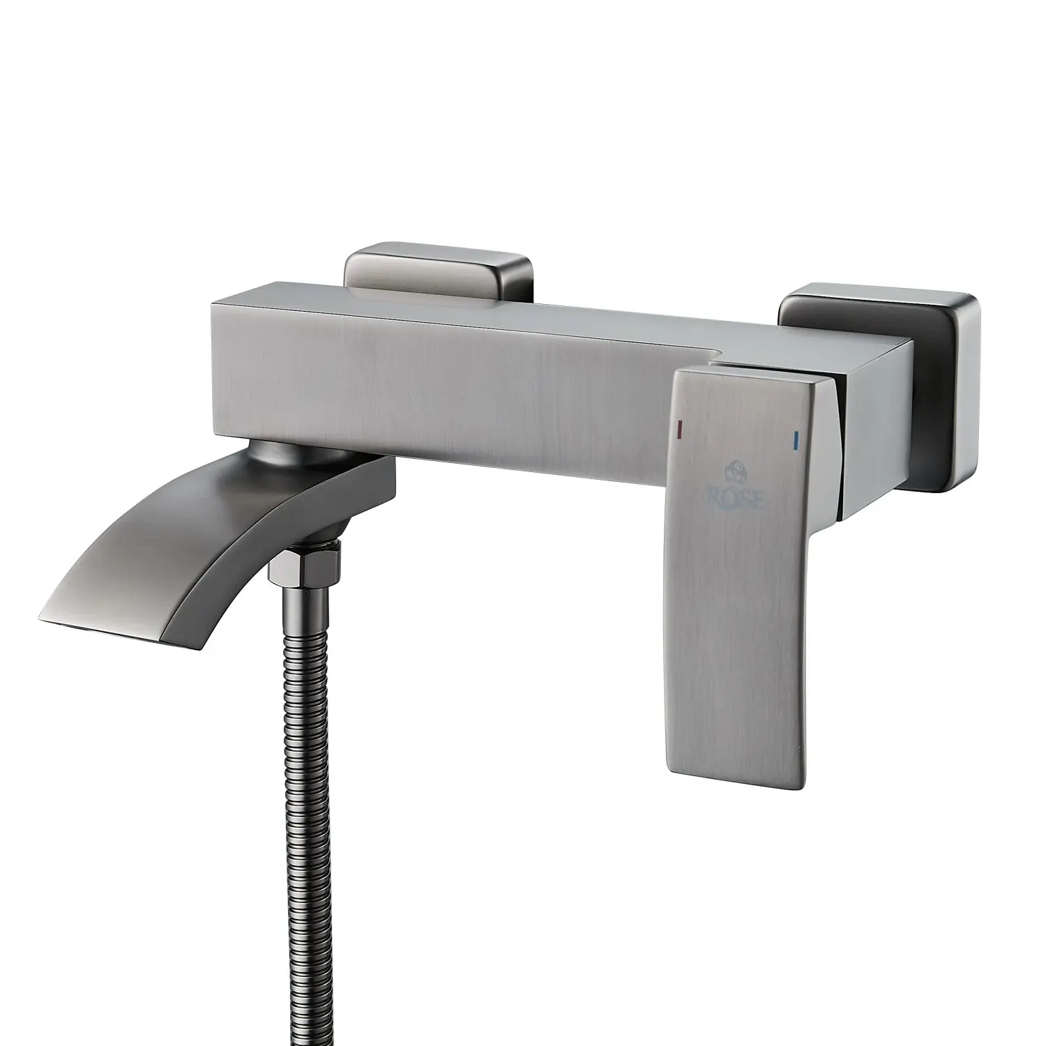 Изображение товара Смеситель для ванны Rose R1552T однорычажный с душевой лейкой цвет стальной серый