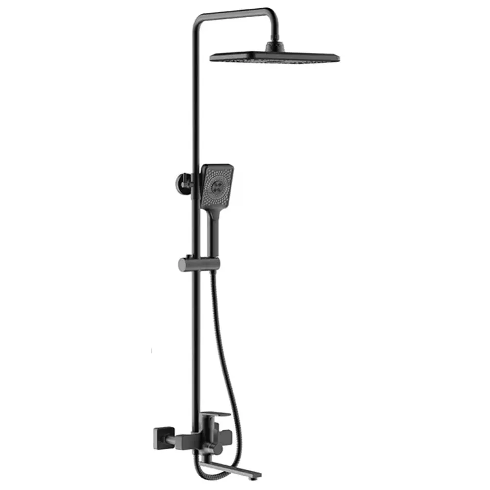 Изображение товара Душевая стойка Frap F F2471-6 3 режимная цвет черный матовый