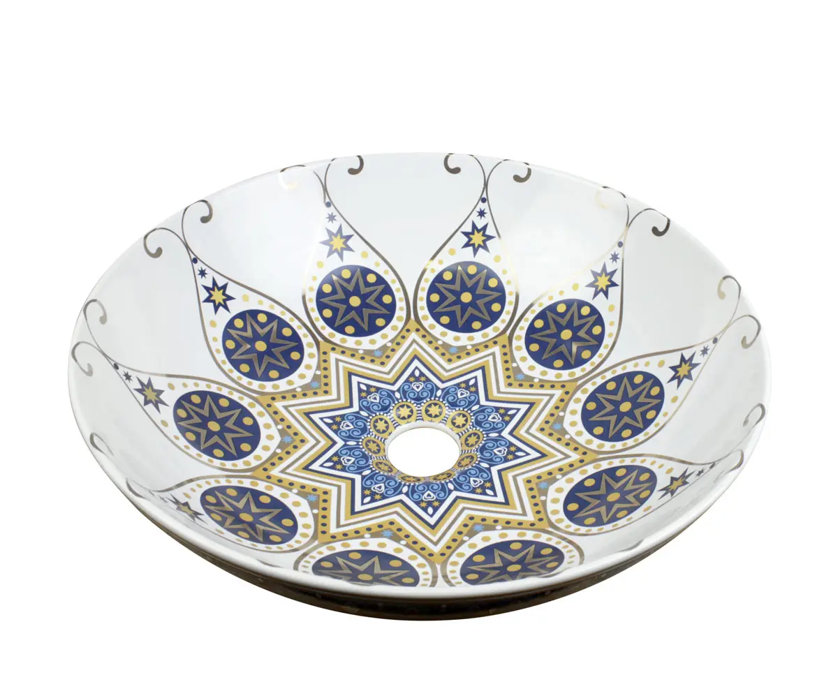 Изображение товара Раковина накладная Bronze de luxe дизайнерские раковины 5008 40см цвет разноцветный