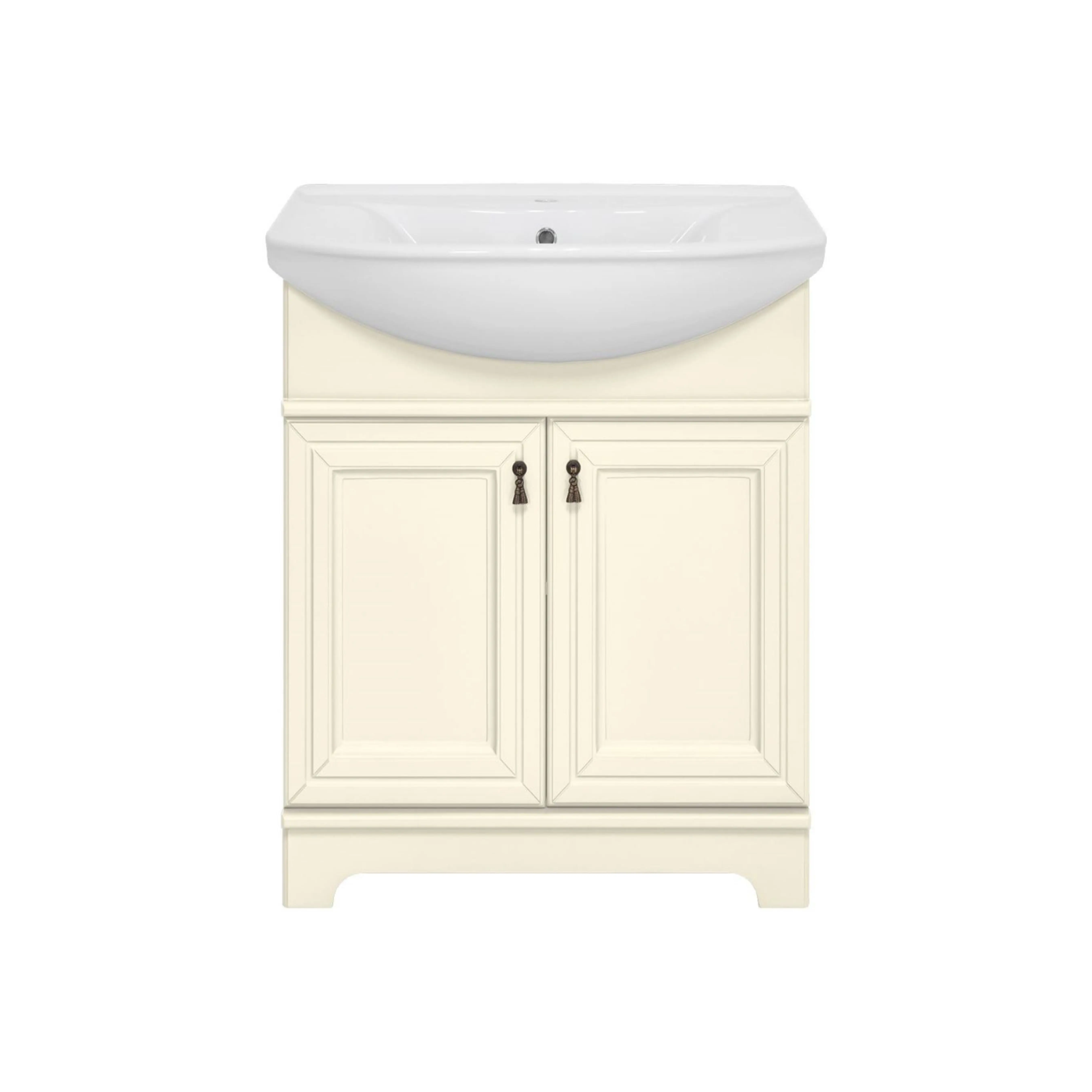 Изображение товара Тумба под раковину Misty Лувр УТ000005376 65см с раковиной цвет слоновая кость