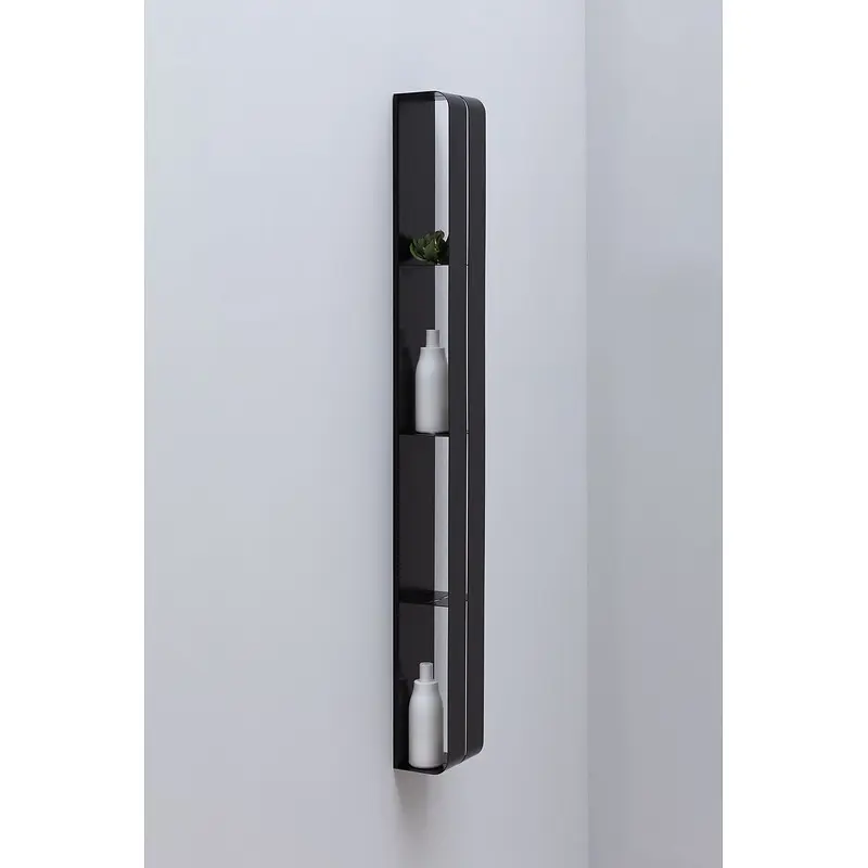 Изображение товара Полка Aquanet Магнум H 15x130 черная матовая, вертикальная