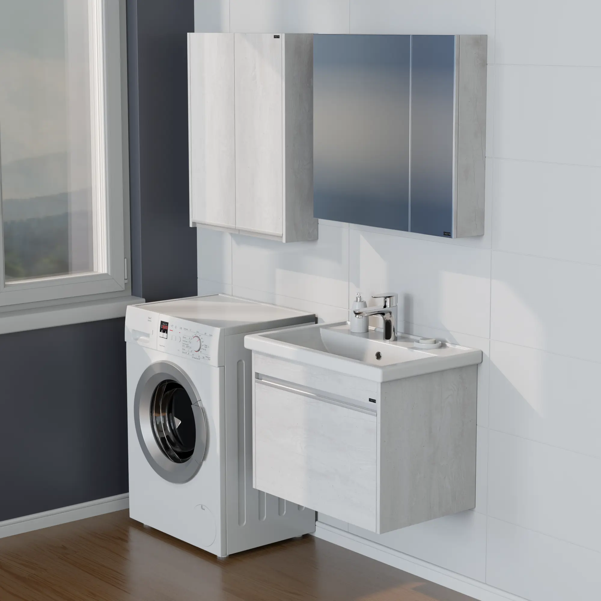 Изображение товара Шкаф подвесной Санта Уран 700390 60x75см цвет серый