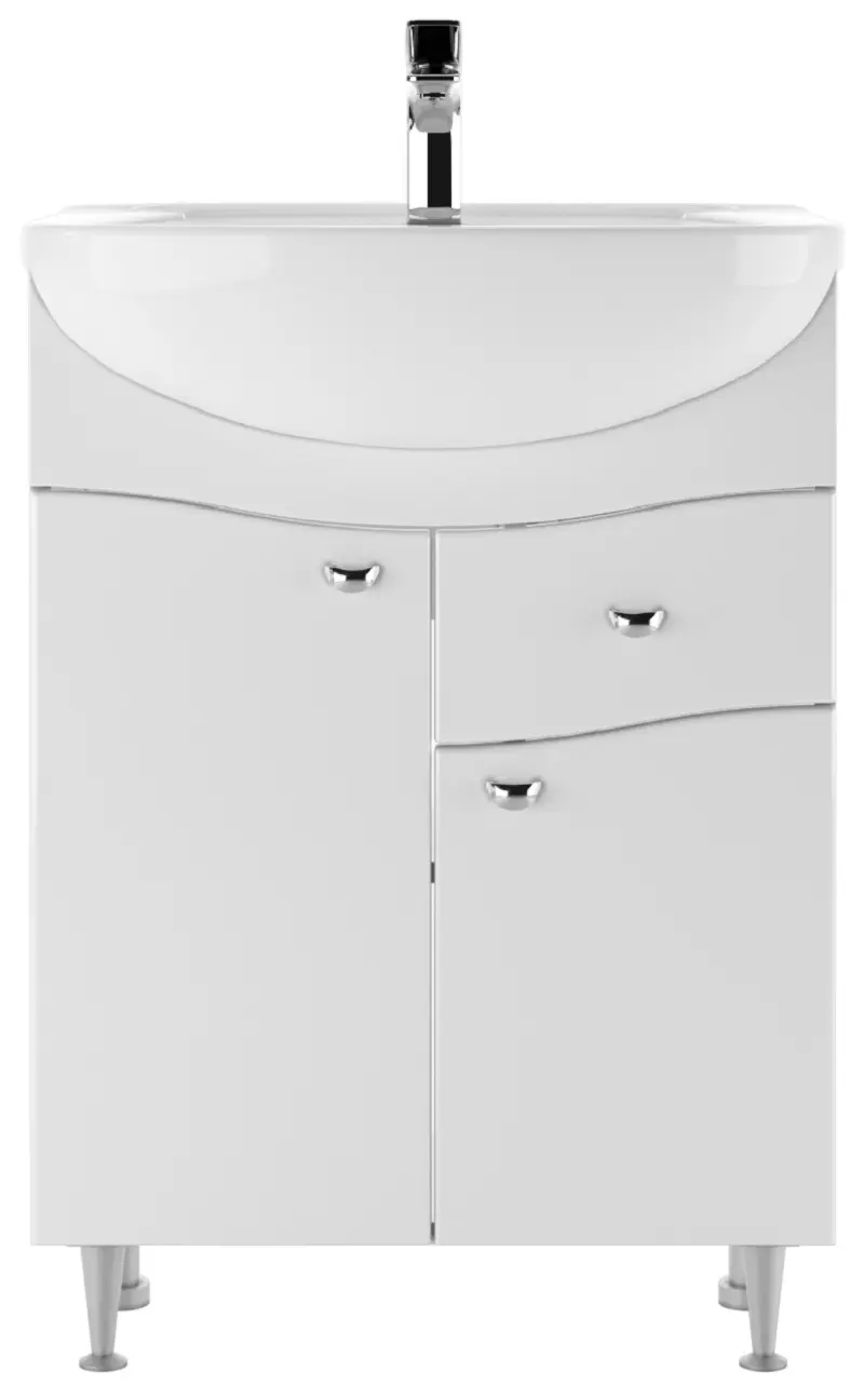 Изображение товара Тумба под раковину Айсберг Волна DA1021T 59.20см цвет белый