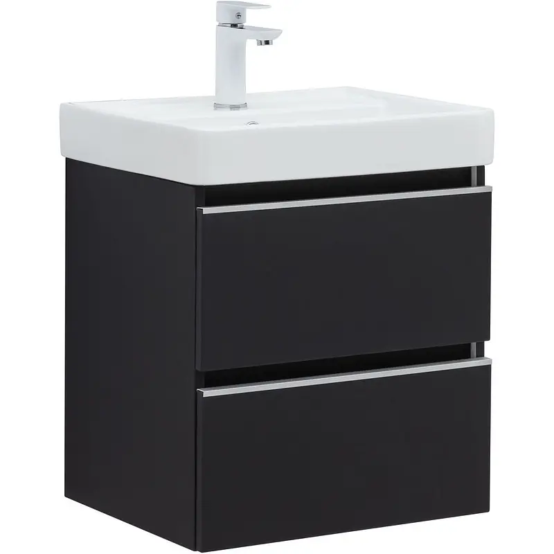 Изображение товара Тумба под раковину Aquanet Вега 00329594 48.40см подвесная цвет черный