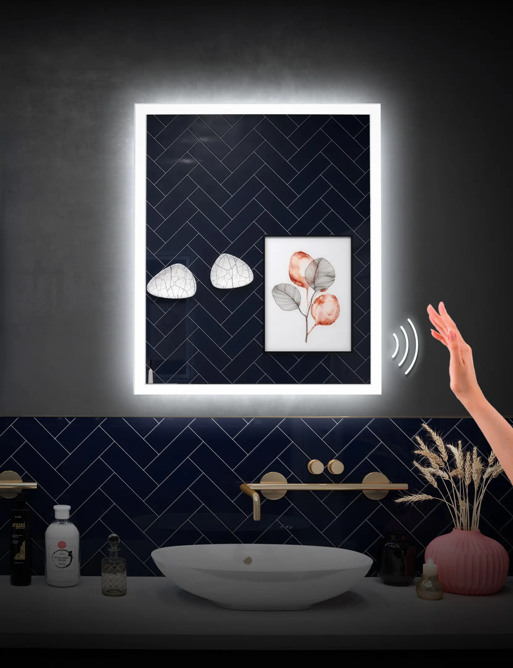 Изображение товара Зеркало для ванной Alfa mirrors Niko-56 Niko-56Avzh с подсветкой 50x60см