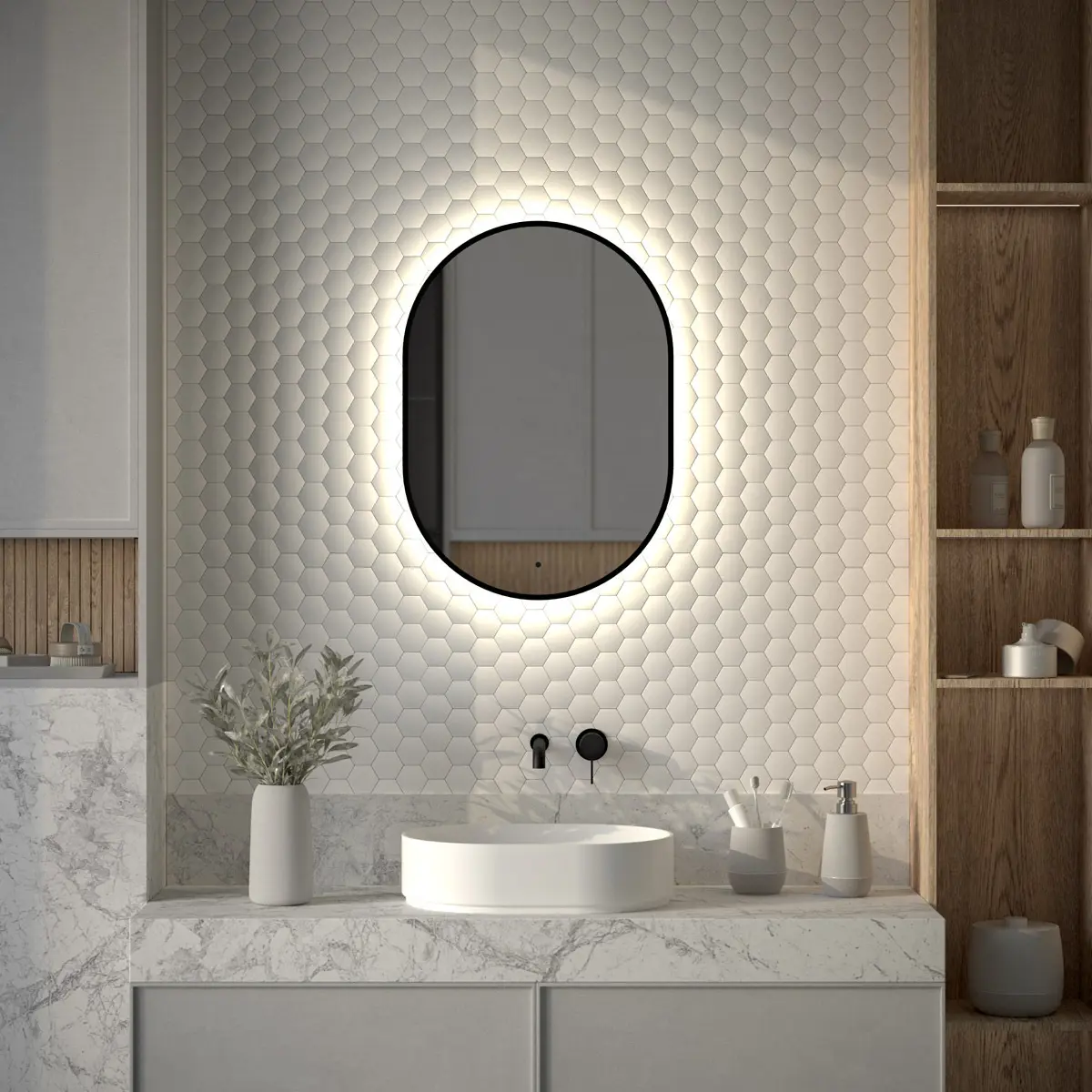 Изображение товара Зеркало для ванной Defesto Aura DF 2923R с подсветкой 50x70см