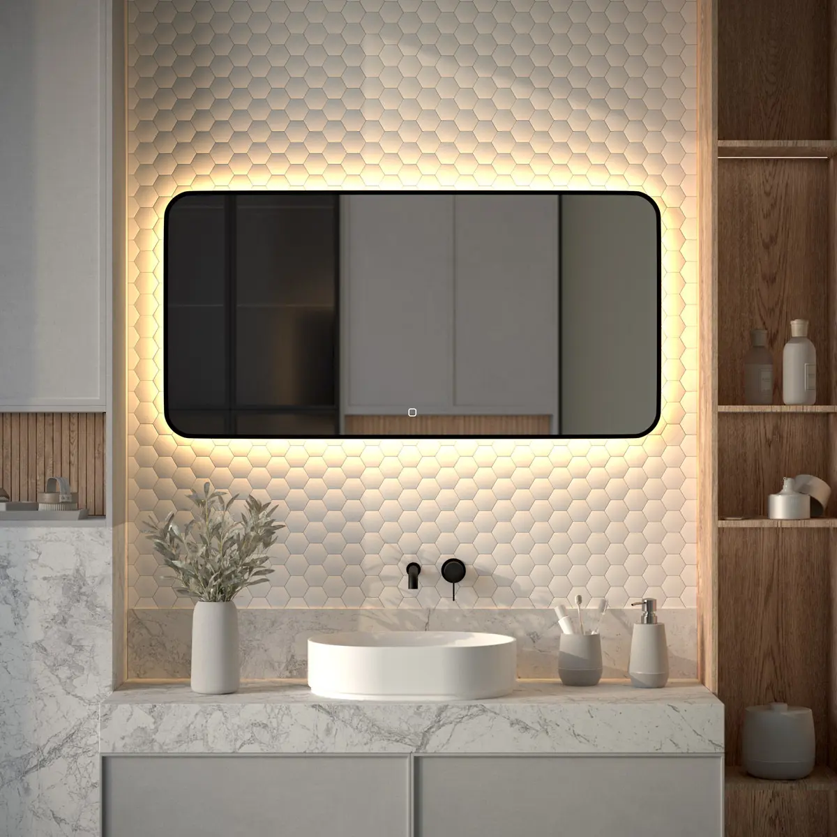 Изображение товара Зеркало для ванной Defesto Aura DF 2978SH с подсветкой 120x60см