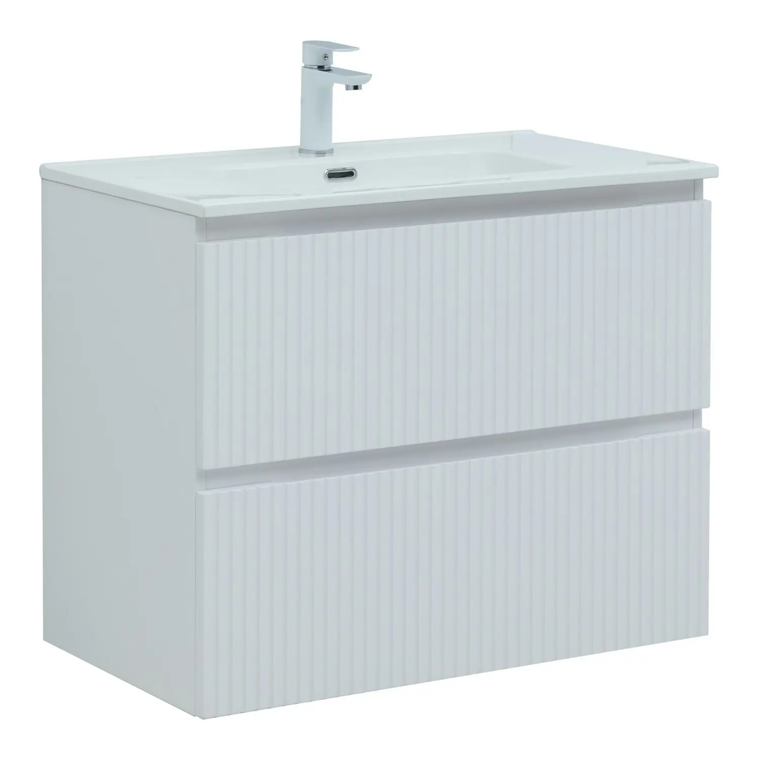 Изображение товара Тумба под раковину подвесная Aquanet Тумба под раковину aquanet джейн (flat) 80 белый матовый 00335424 80см цвет белый