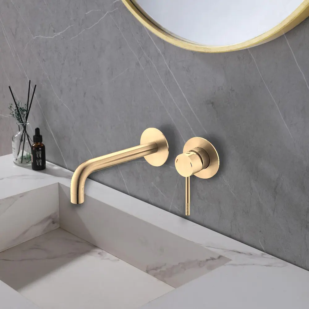 Изображение товара Смесители встраиваемые для раковины VODA Vessel Gold VSL28G цвет золотой