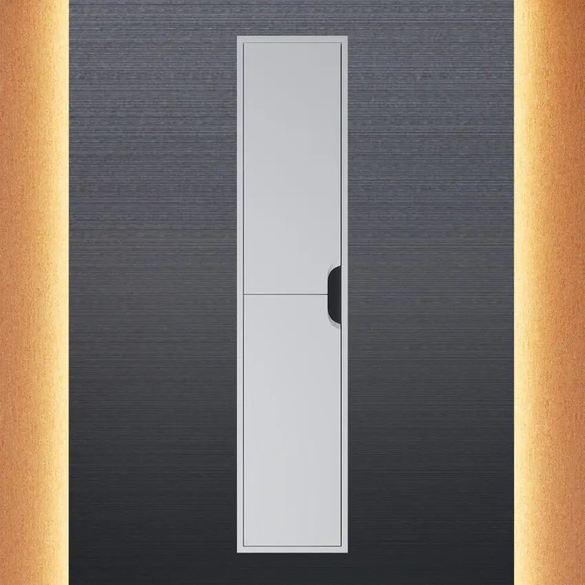 Изображение товара Пенал для ванной подвесной Uperwood Modul 33x36x150 см цвет белый/графит