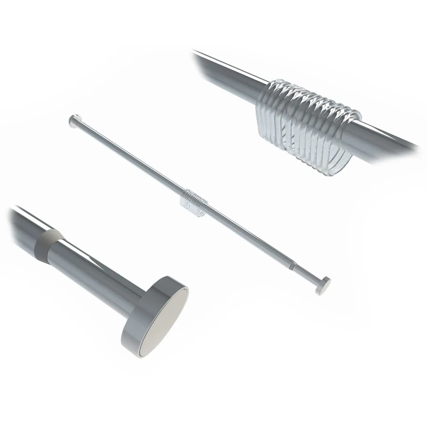 Изображение товара Карниз для ванной комнаты телескопический Wasserkraft Dinkel SC-461120 110-200 см, цвет серебристый