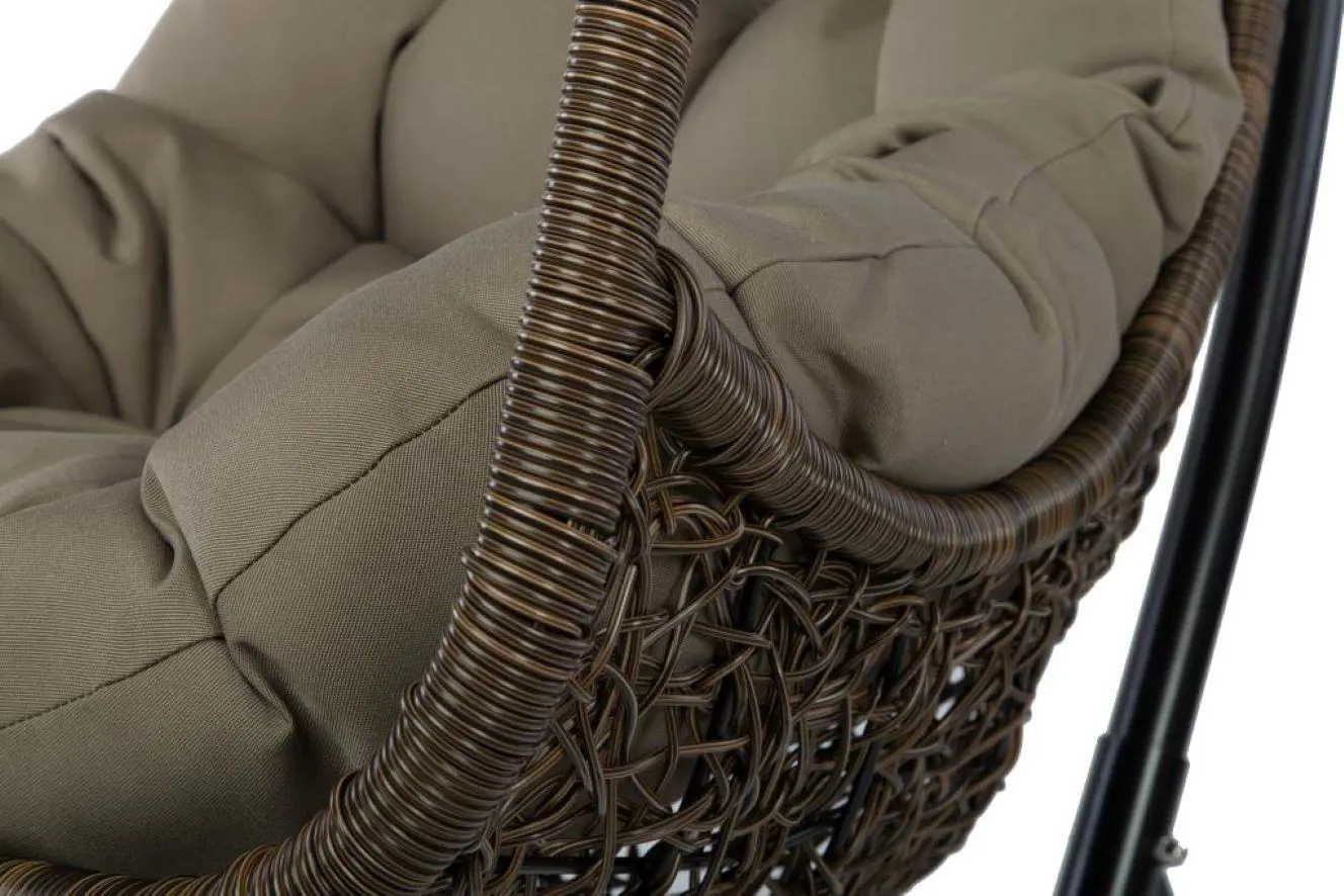 Изображение товара Подвесное кресло Экодизайн искусственный ротанг коричневый Y0112
