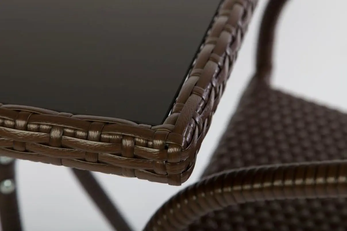 Изображение товара Садовая мебель для отдыха Mebiusrotang Patio искусственный ротанг коричневый:стол, 2 стула