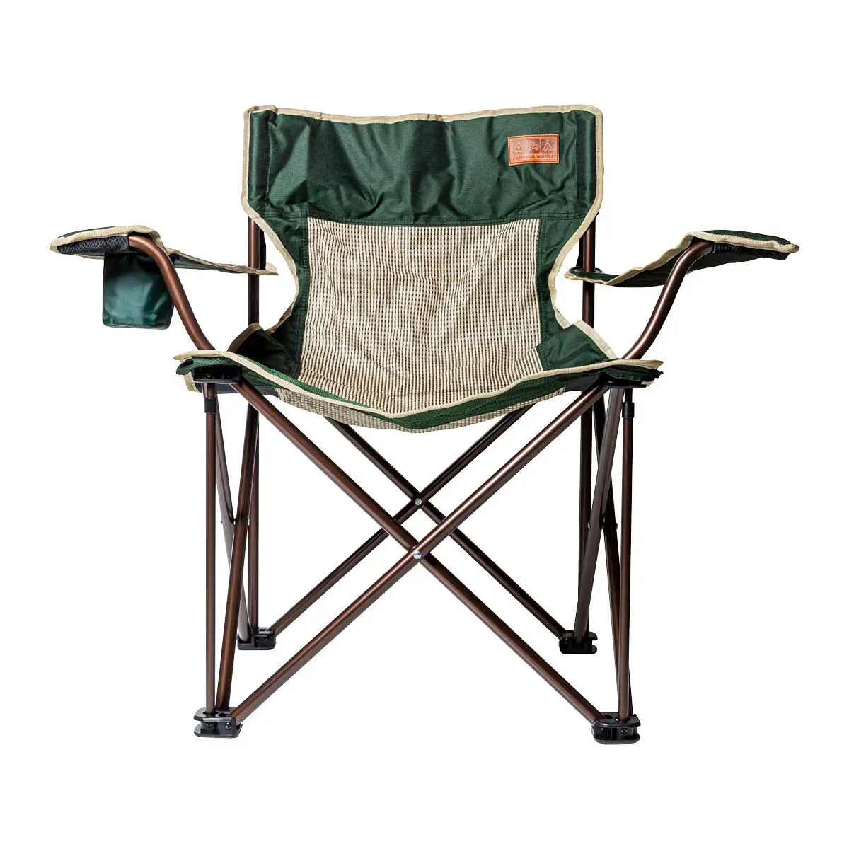 Изображение товара Кресло складное FT-002 Camping World Villager S с подстаканником 56x82 см до 120 кг зеленое