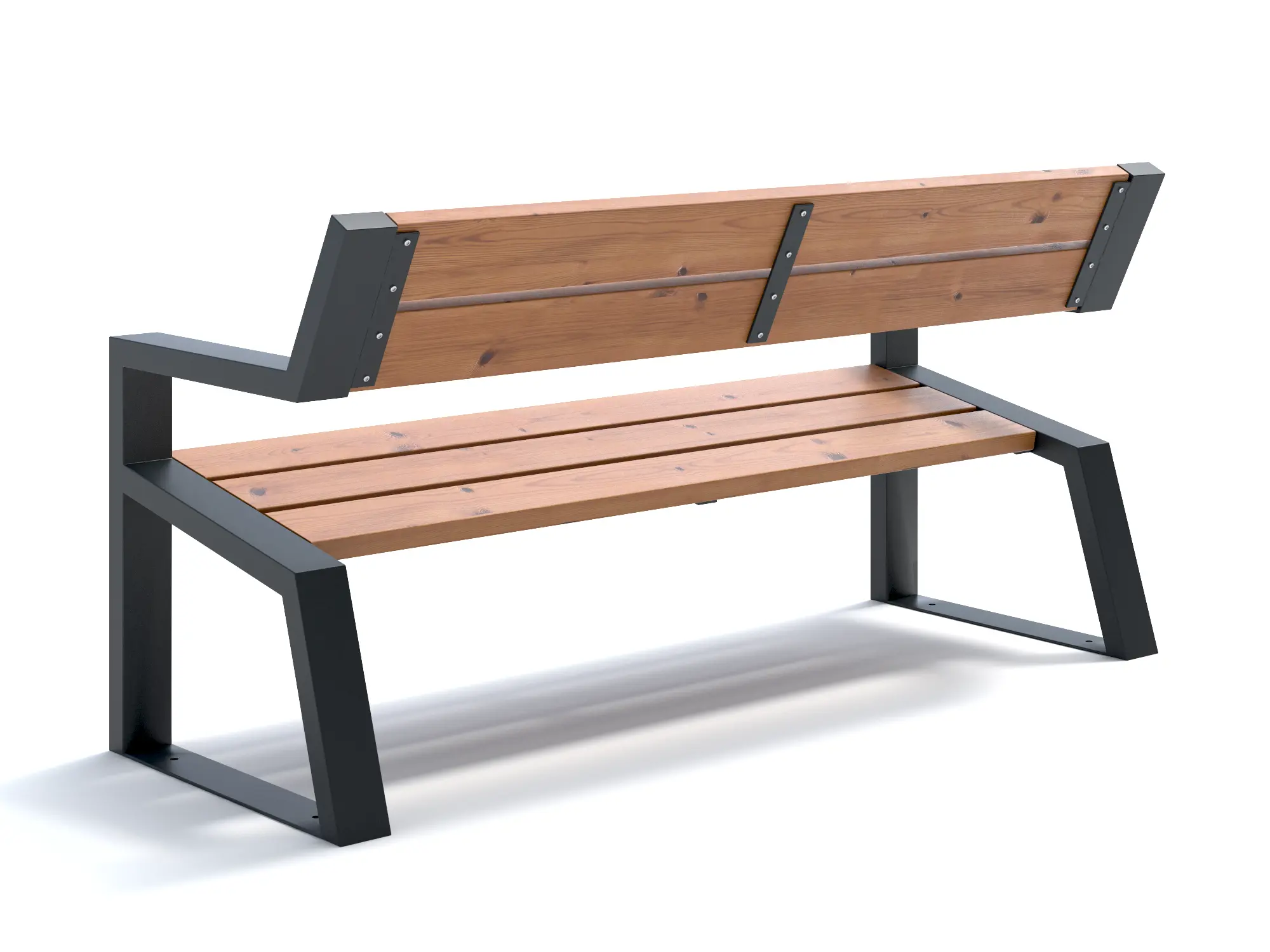 Изображение товара Скамья садово-парковая Mirozdanie Mountain 1600 термососна графит