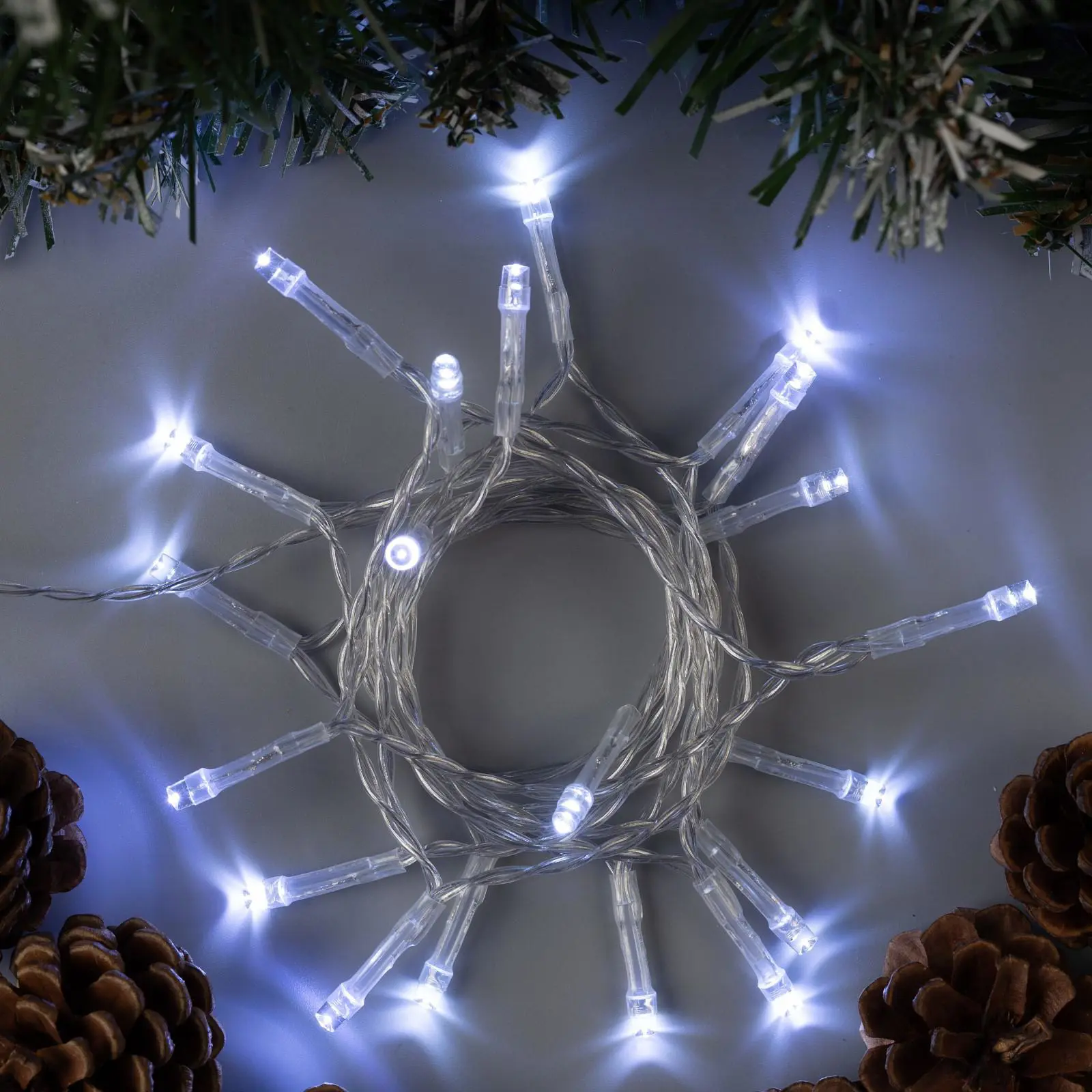 Изображение товара Электрогирлянда комнатная Luazon lighting 1080361 нить 2 м 20 ламп прозрачный 2 режима работы