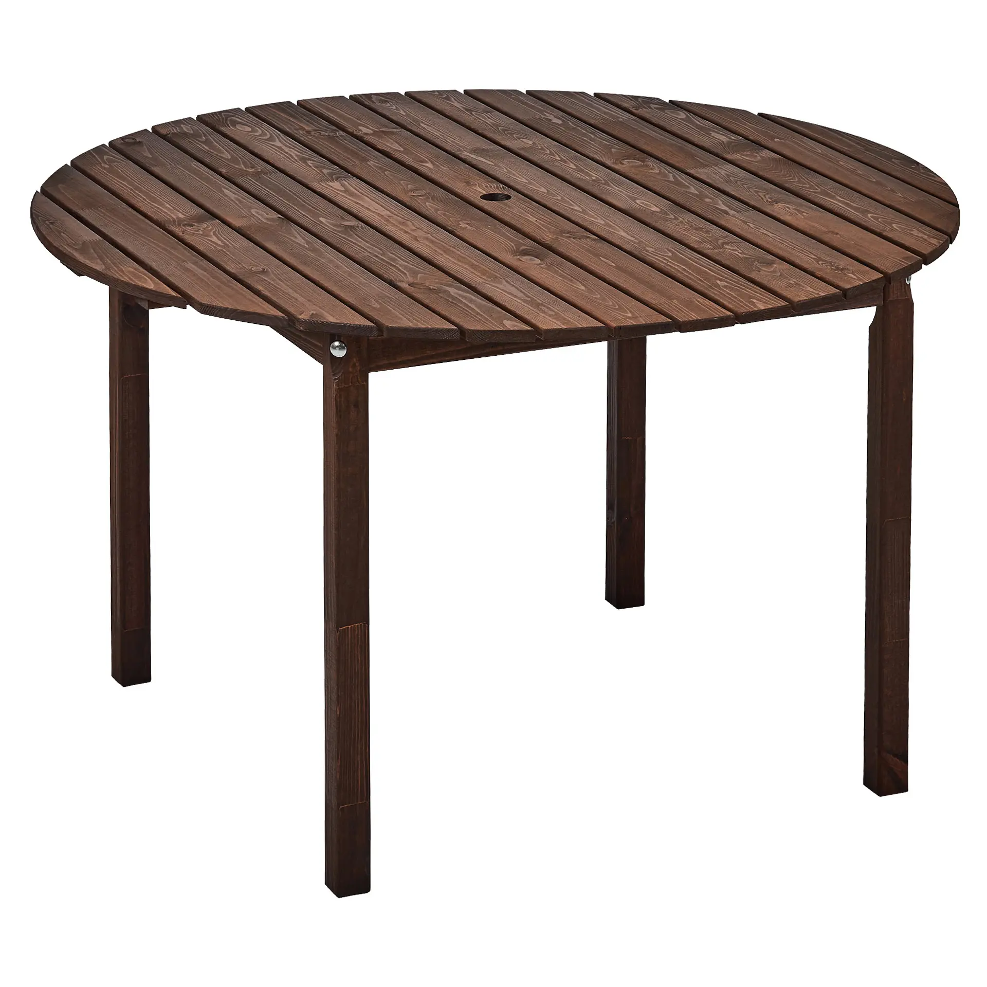 Изображение товара Садовый стол Interlink КИНГСТОН 120 см из дерева коричневый