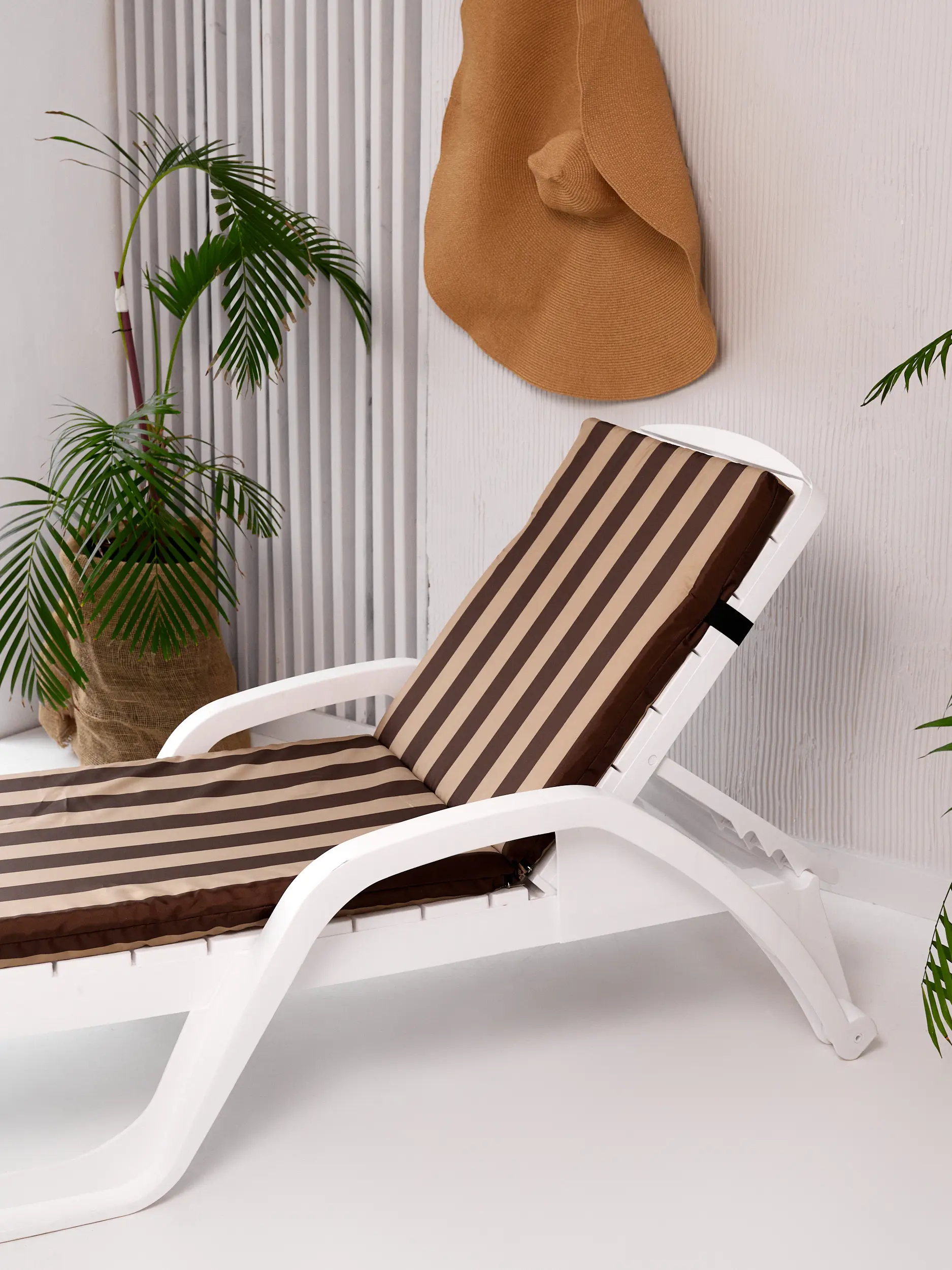 Изображение товара Матрас для лежака или шезлонга Everena beige-choko1 180x55 см разноцветный