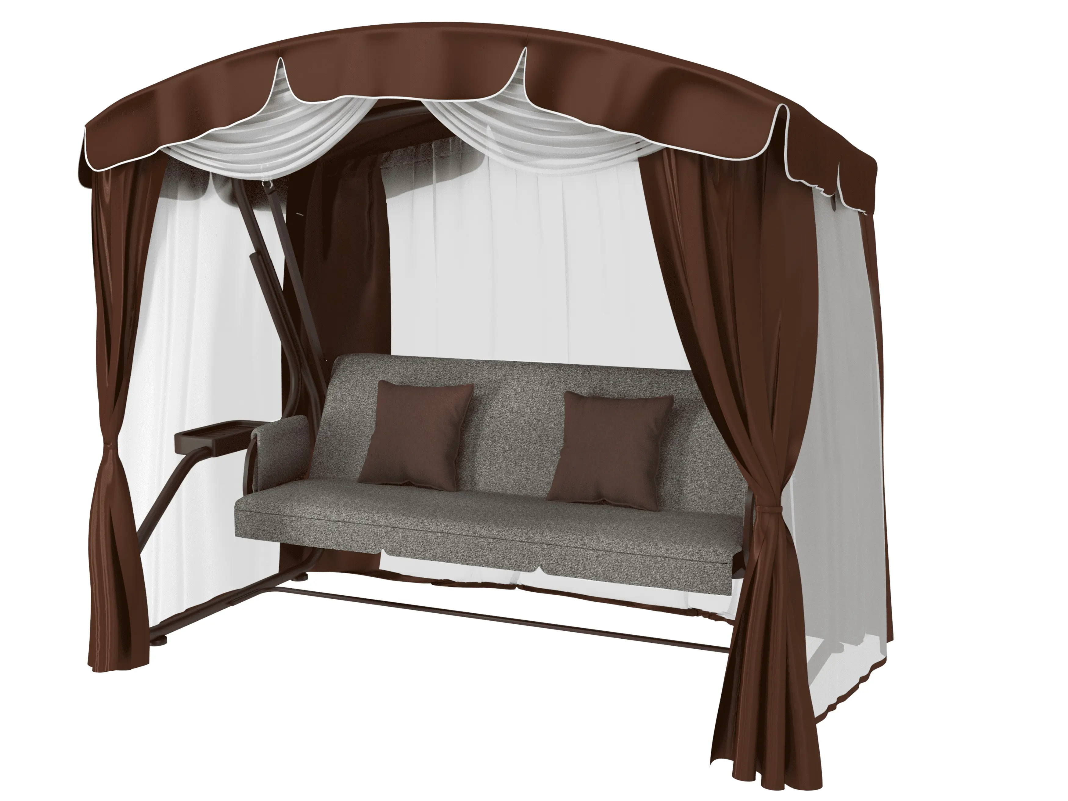 Изображение товара Качели садовые Redford 59302 Караван люкс 3-х местные до 300 кг коричневый