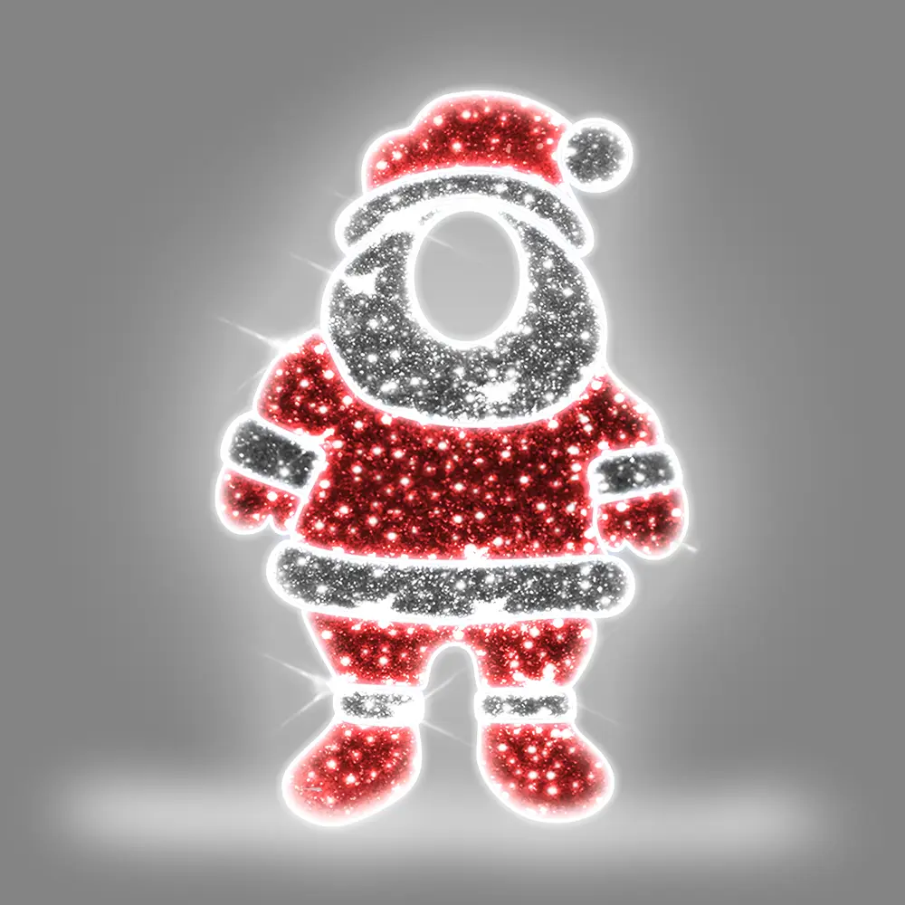 Изображение товара Светящаяся электрическая фигура Эйджи Санта универсальная 244 ламп h 200 см разноцветный