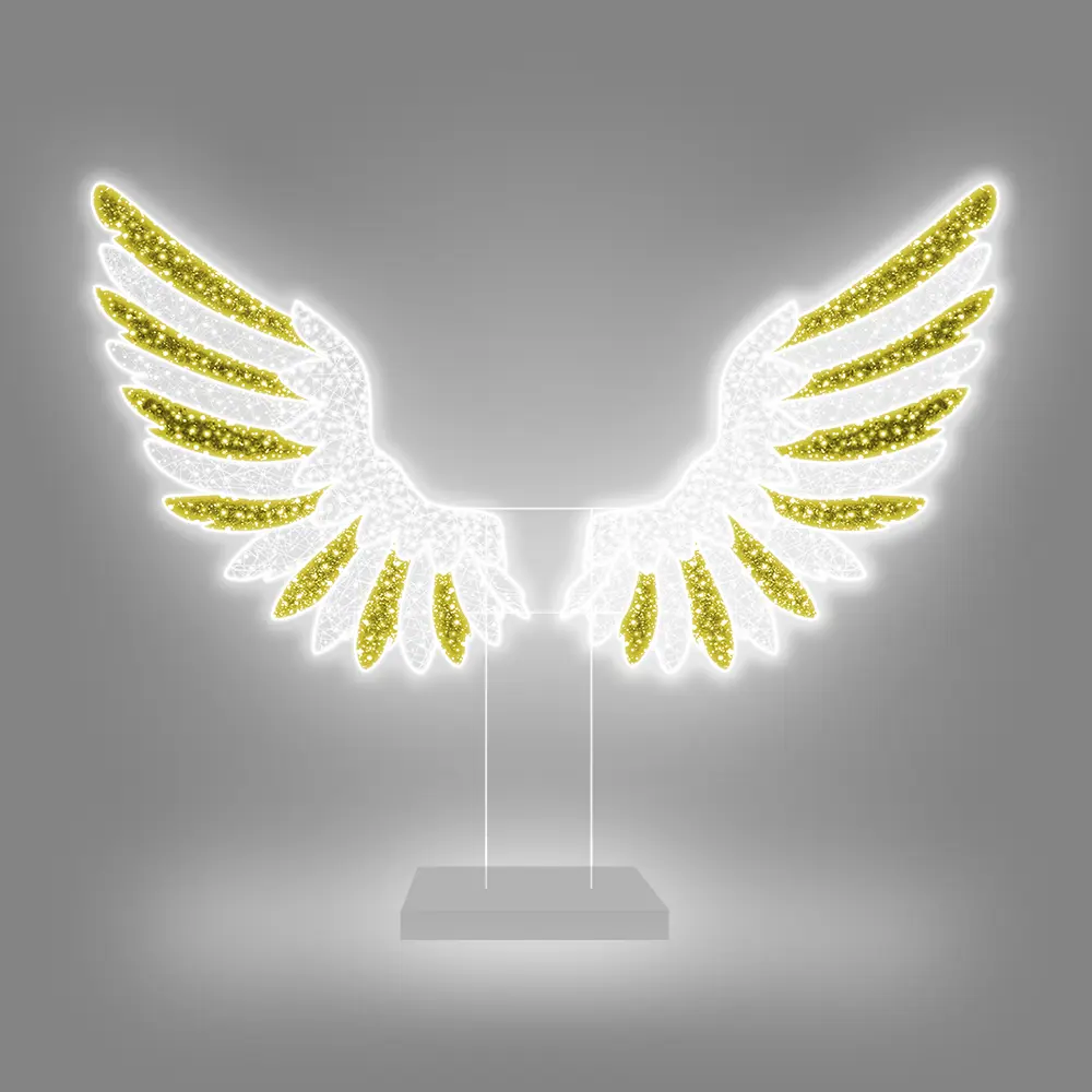 Изображение товара Светящаяся электрическая фигура Эйджи Крылья универсальная 880 ламп h 250 см разноцветный