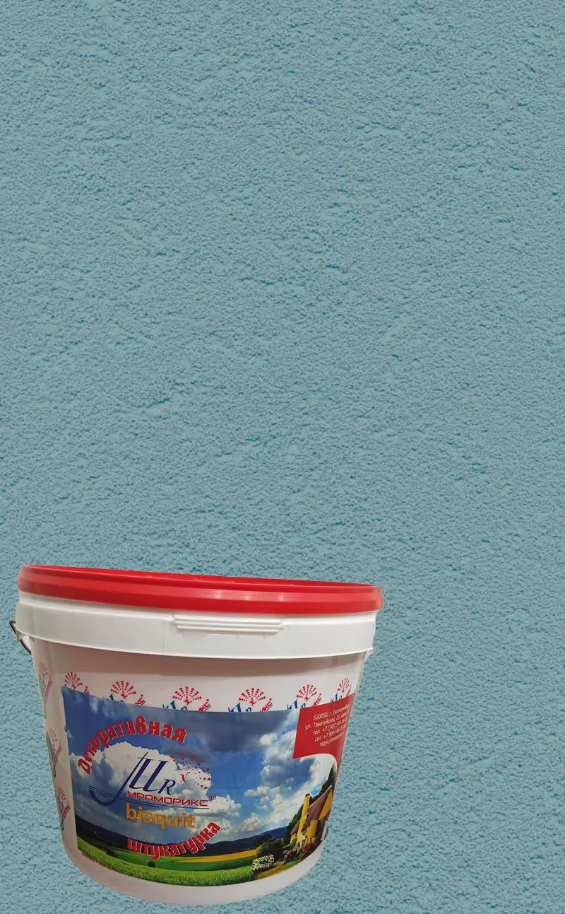 Изображение товара Штукатурка камневидная Мраморикс Бисквит 16кг серое небо декоративная