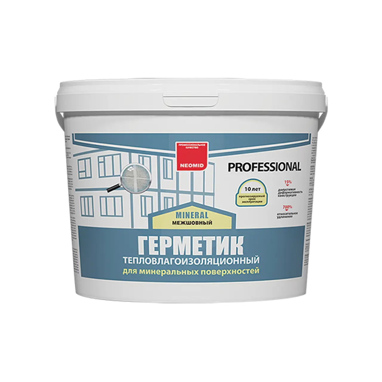 Изображение товара Герметик строительный Neomid mineral Professional белый 3 кг