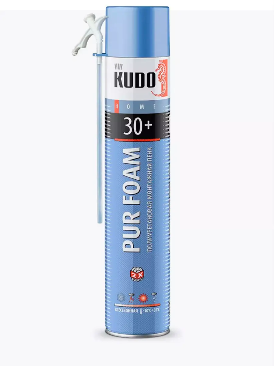 Изображение товара Пена монтажная бытовая Kudo Kuph10u30+ 30 теплоизолирующая всесезонная 1 л
