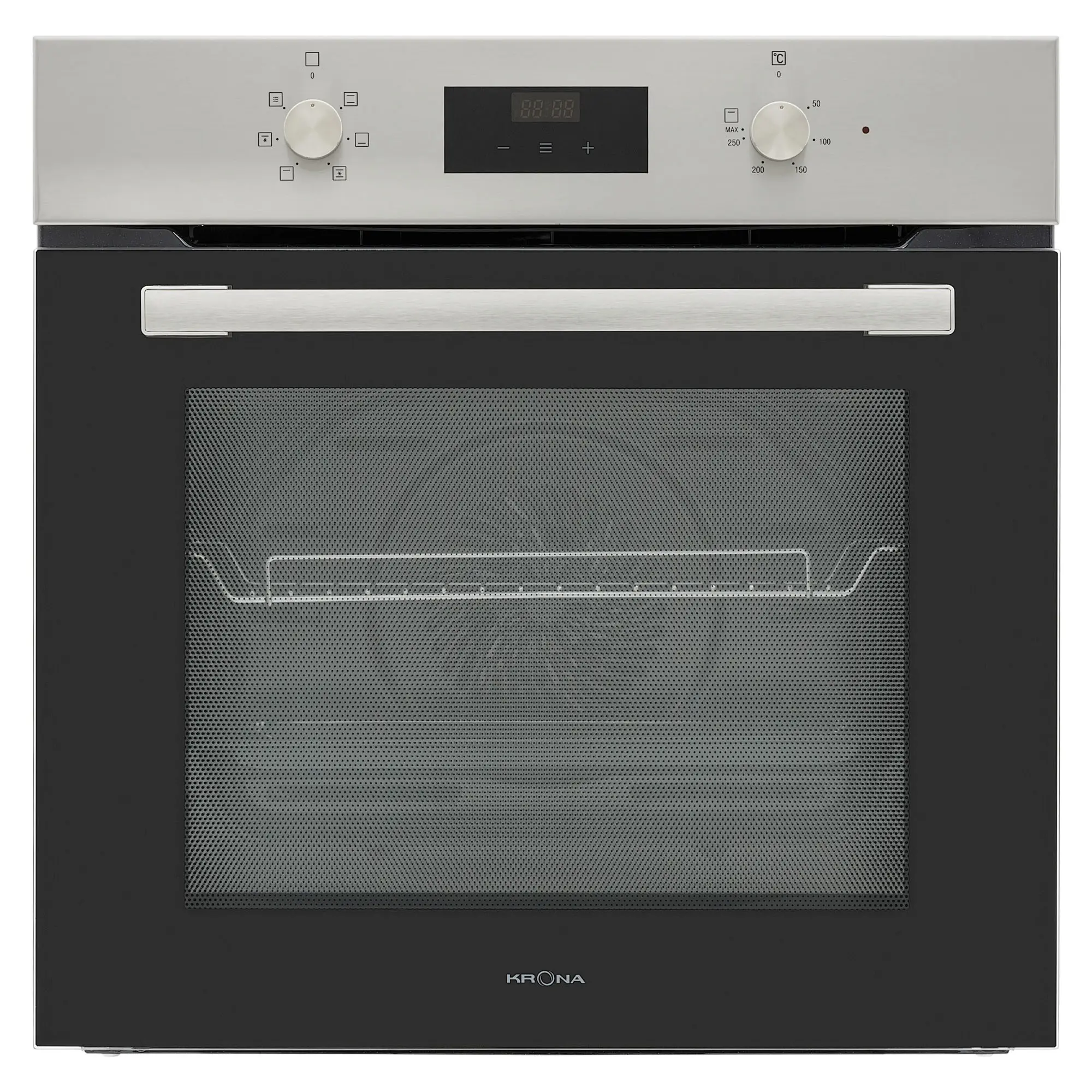 Изображение товара Духовой шкаф электрический Krona Magnete 60 ix 595x595x567 см цвет нержавеющая сталь/черный