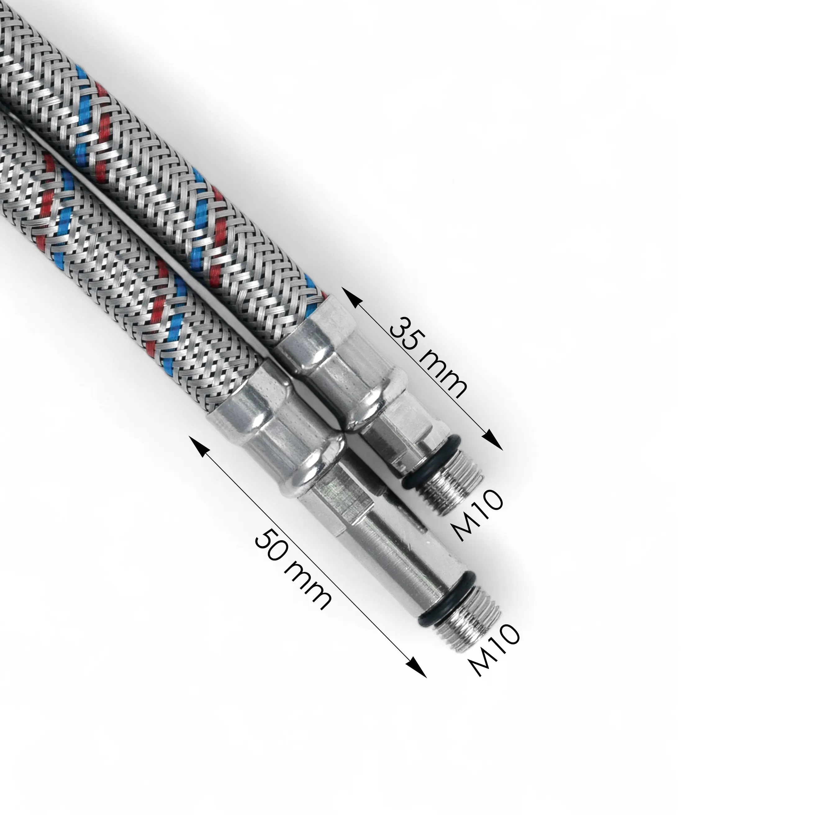 Изображение товара Гибкая подводка для воды Vekko MD-64120 1/2 120 см нержавеющая сталь