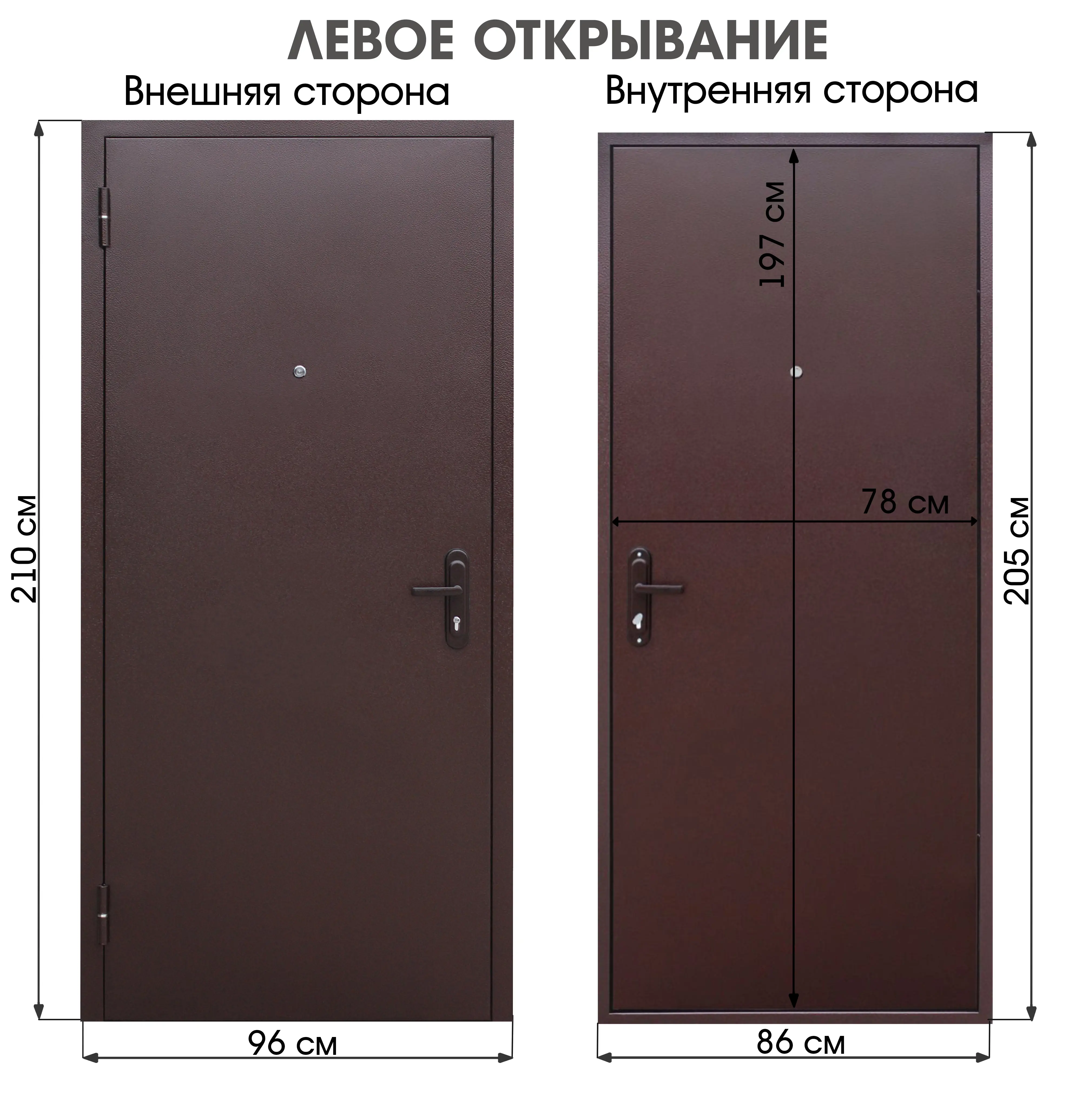 Изображение товара Входная дверь Diva Foreman Ф-2 левый 205x86см цвет антик медь/медь