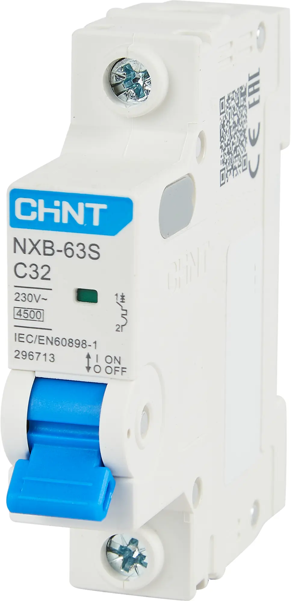 Изображение товара Автоматический выключатель CHINT NXB-63S 1P C32 А 4.5 кА для защиты цепей