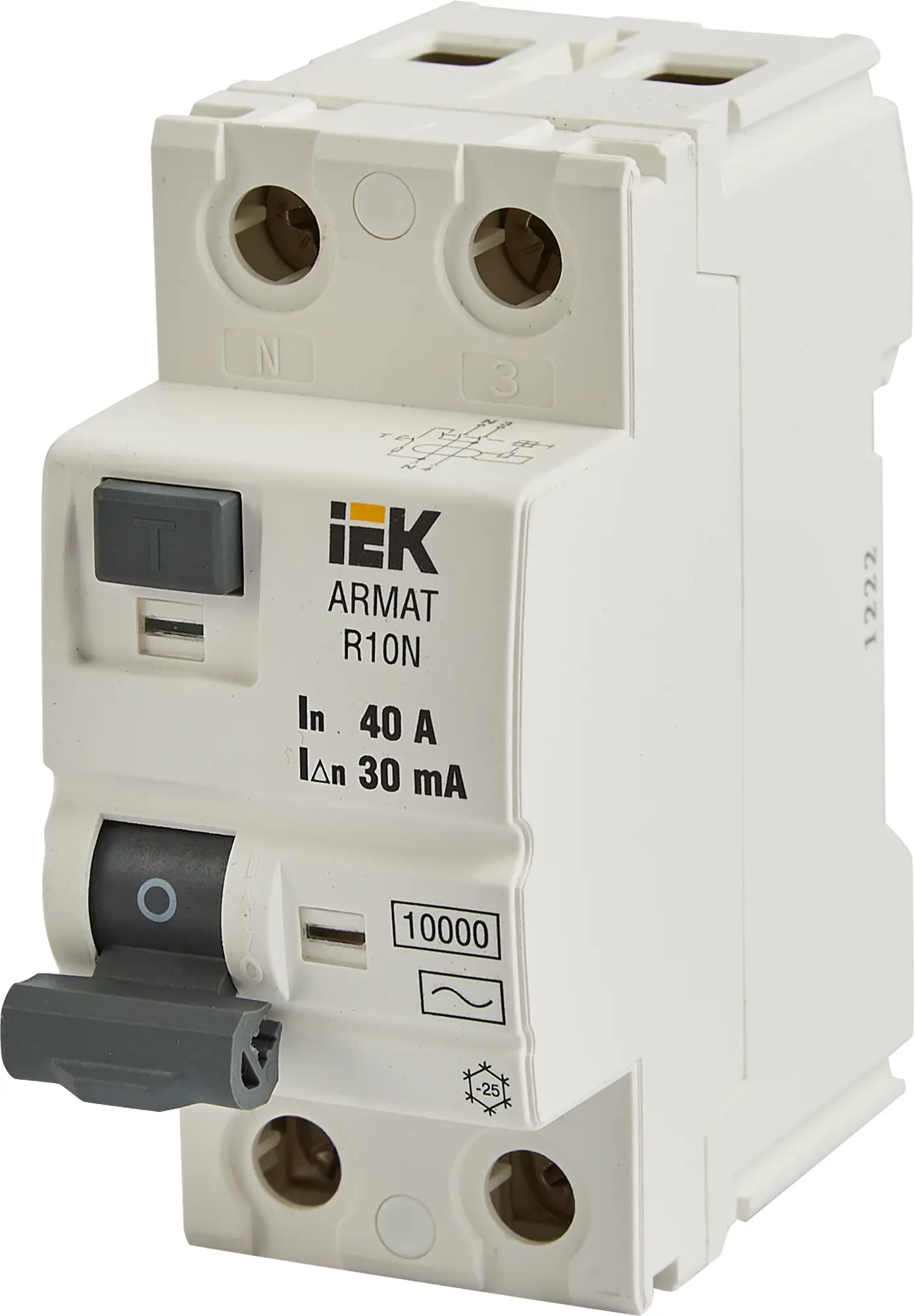 Изображение товара Дифференциальный автомат IEK ВДТ R10N 40А 30мА 10кА AC двухполюсный