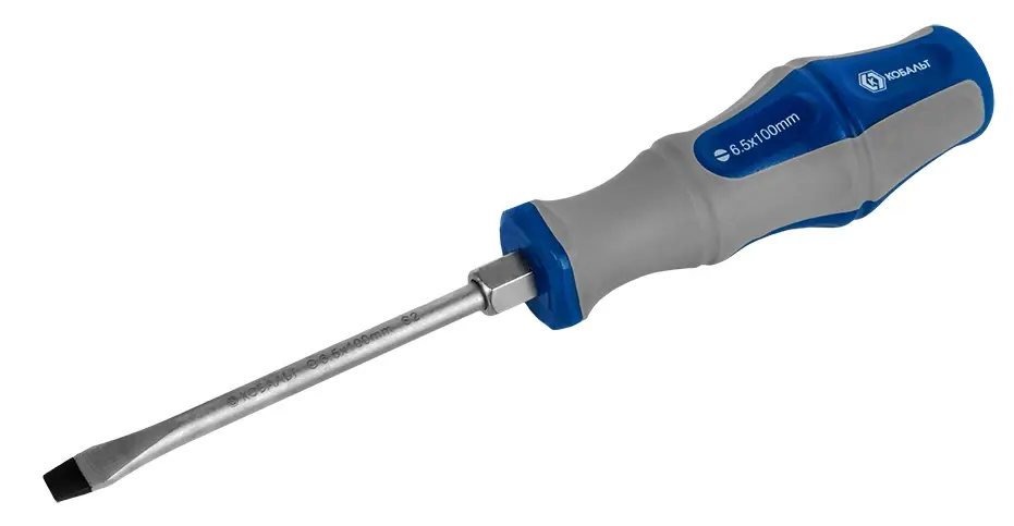 Изображение товара Отвертка прямая Кобальт 646-546 SL6.5x100 мм профессиональный инструмент