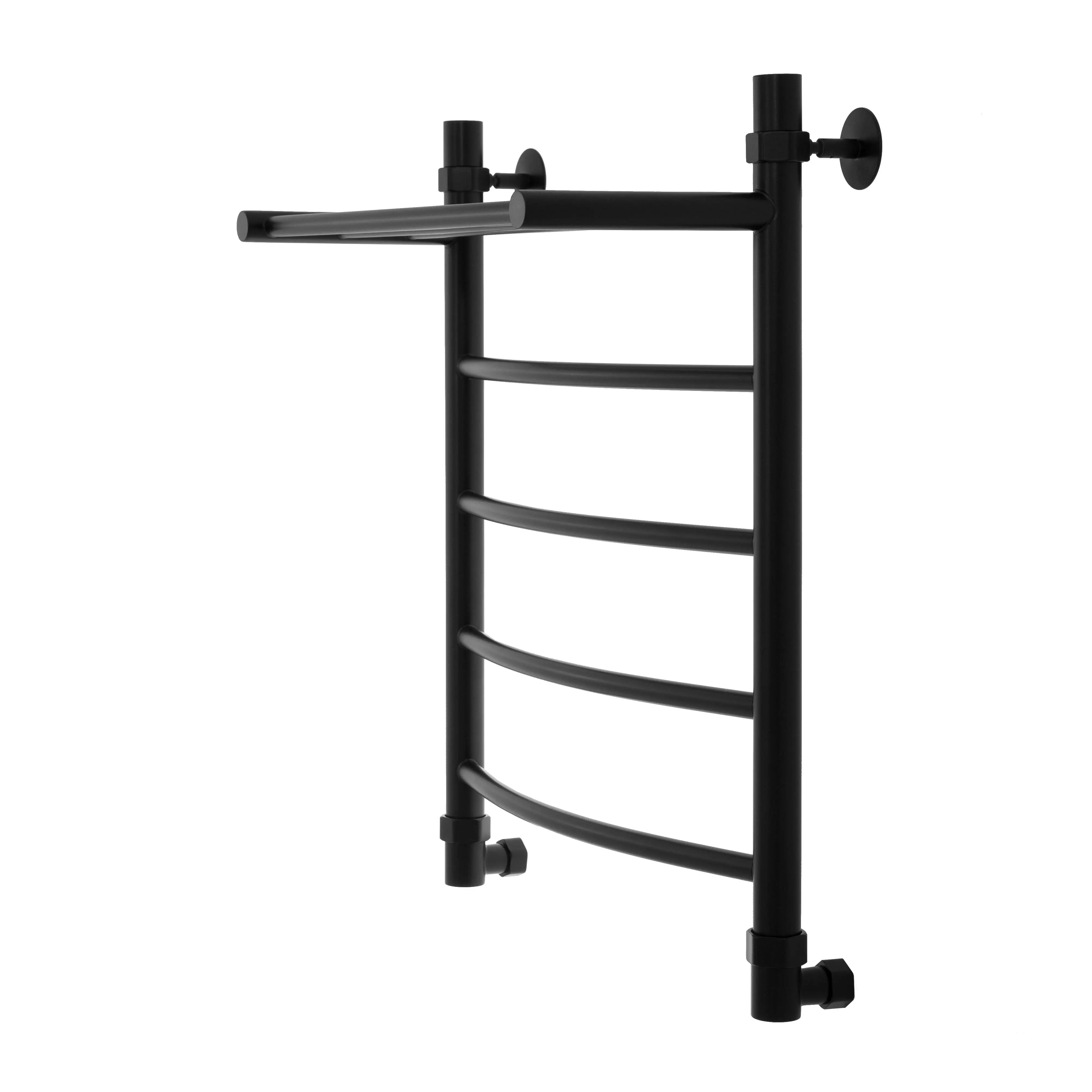 Изображение товара Полотенцесушитель водяной лесенка Energy classic modus 63x56 см универсальная подводка сталь цвет черный матовый