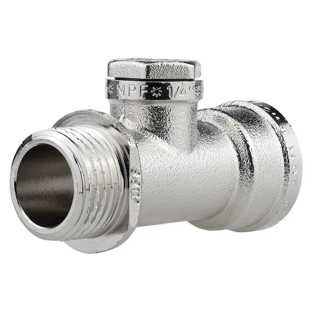 Изображение товара Тройник под манометр MPF 1/2"х1/4"х1/2" ВР-НР латунь