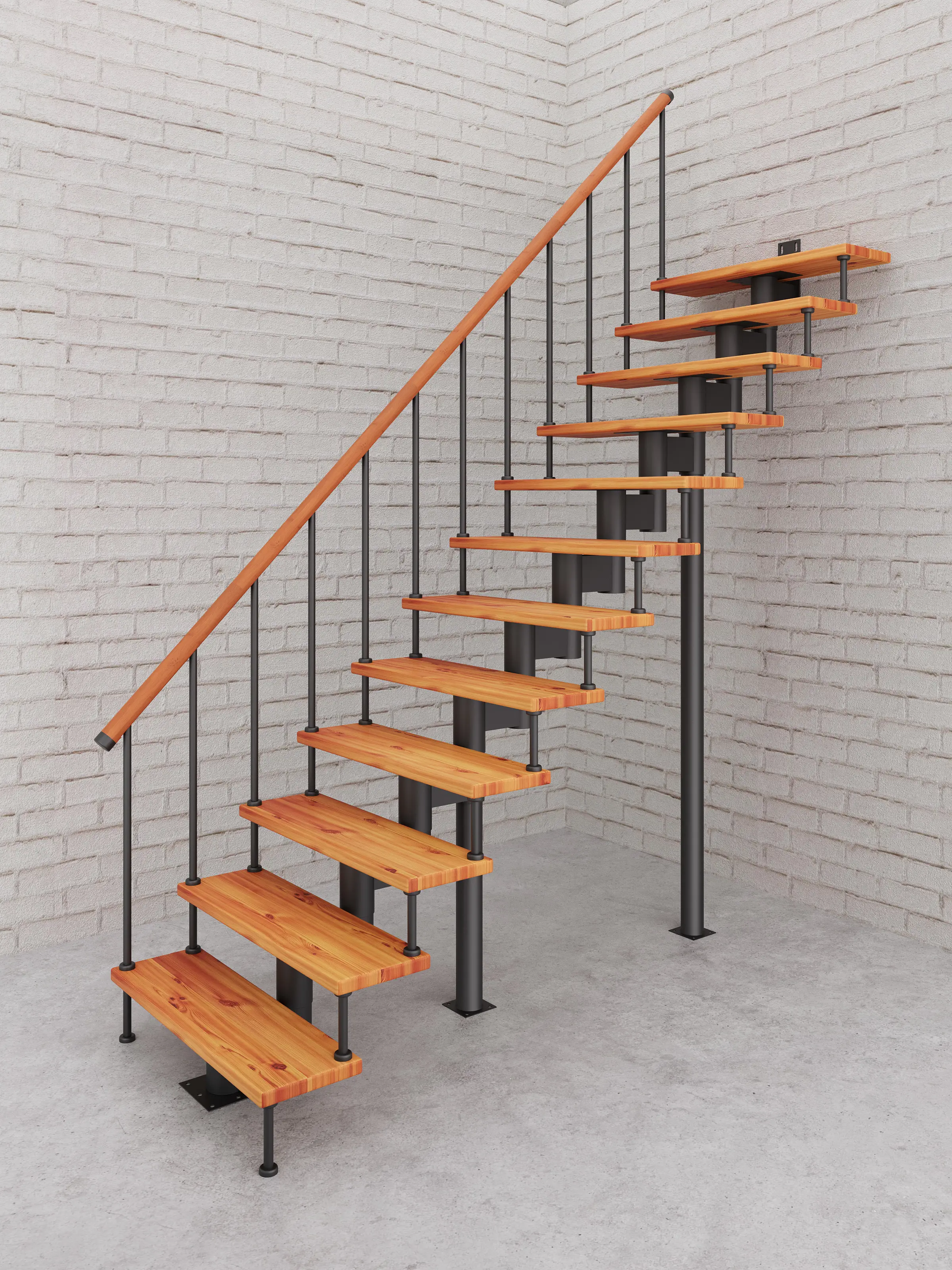 Изображение товара Модульная лестница Стамет Престиж комфорт черная 2850мм