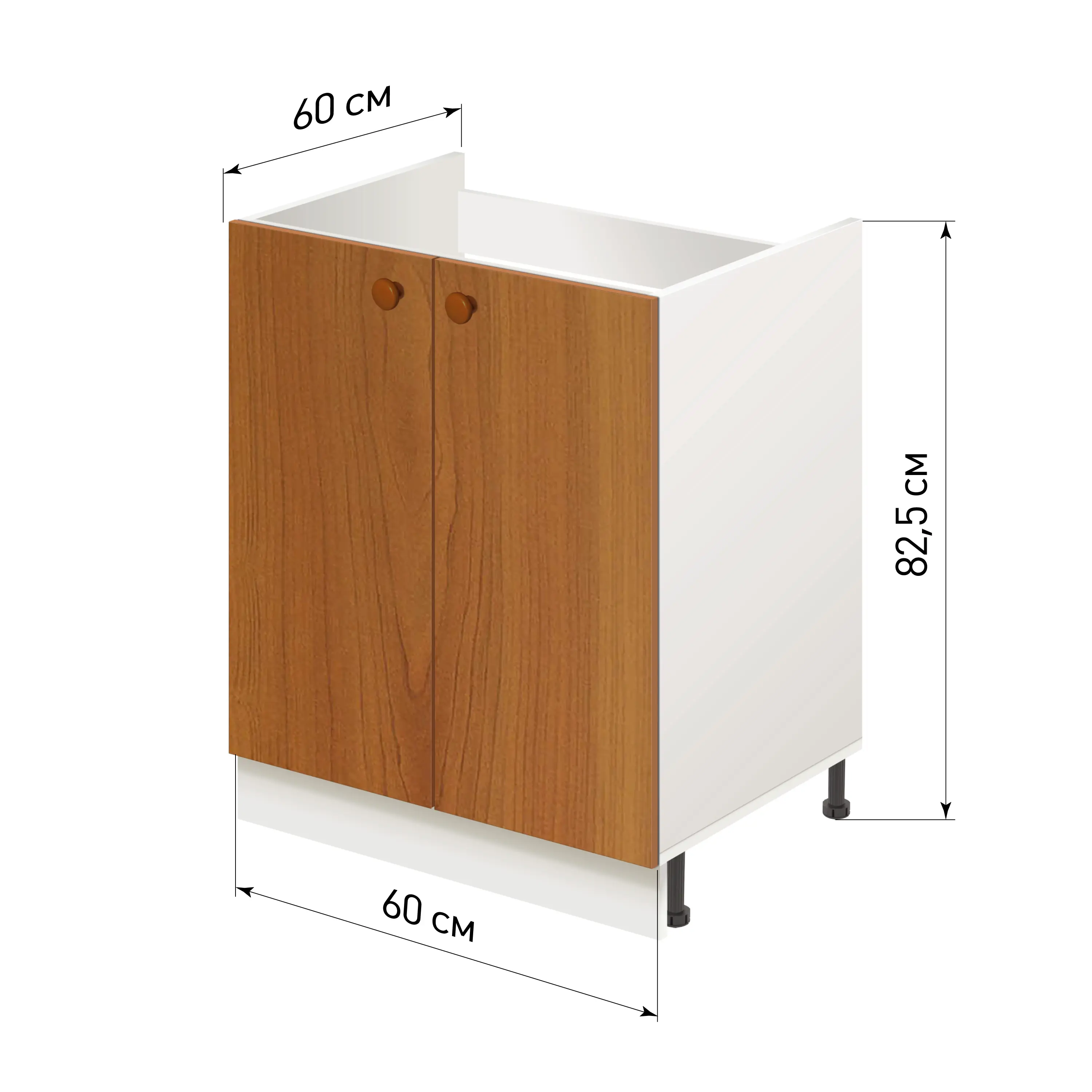 Изображение товара Напольный шкаф Лидер Стандарт TP6060_OL 60x82x60 см ЛДСП цвет ольха