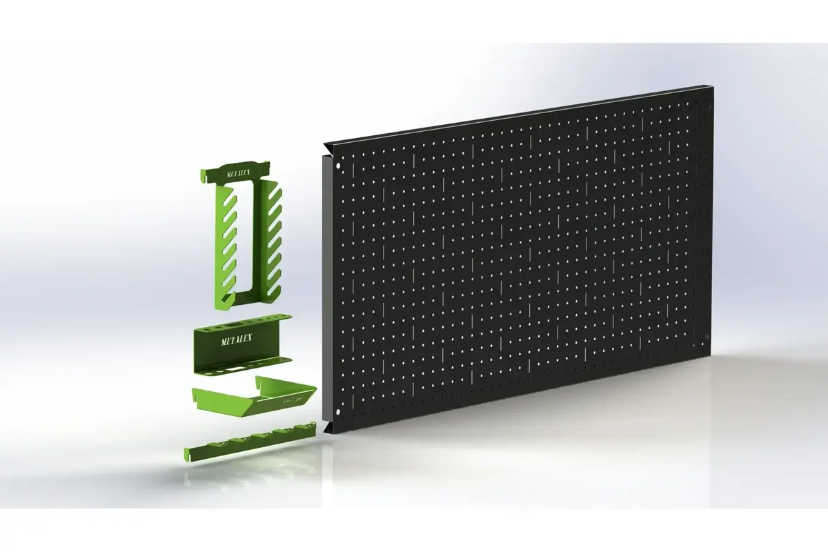 Изображение товара Панель для инструментов Metalex PRSA40160 400х1600 мм со стандартными и собственными аксессуарами