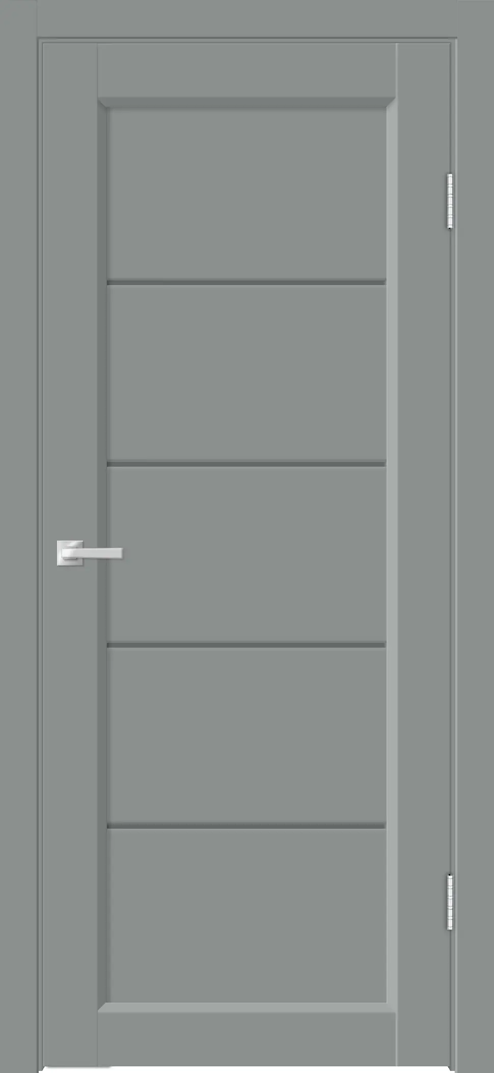 Изображение товара Межкомнатная дверь Velldoris Style 1 остеклённая 80х200 см серый Агат ПВХ