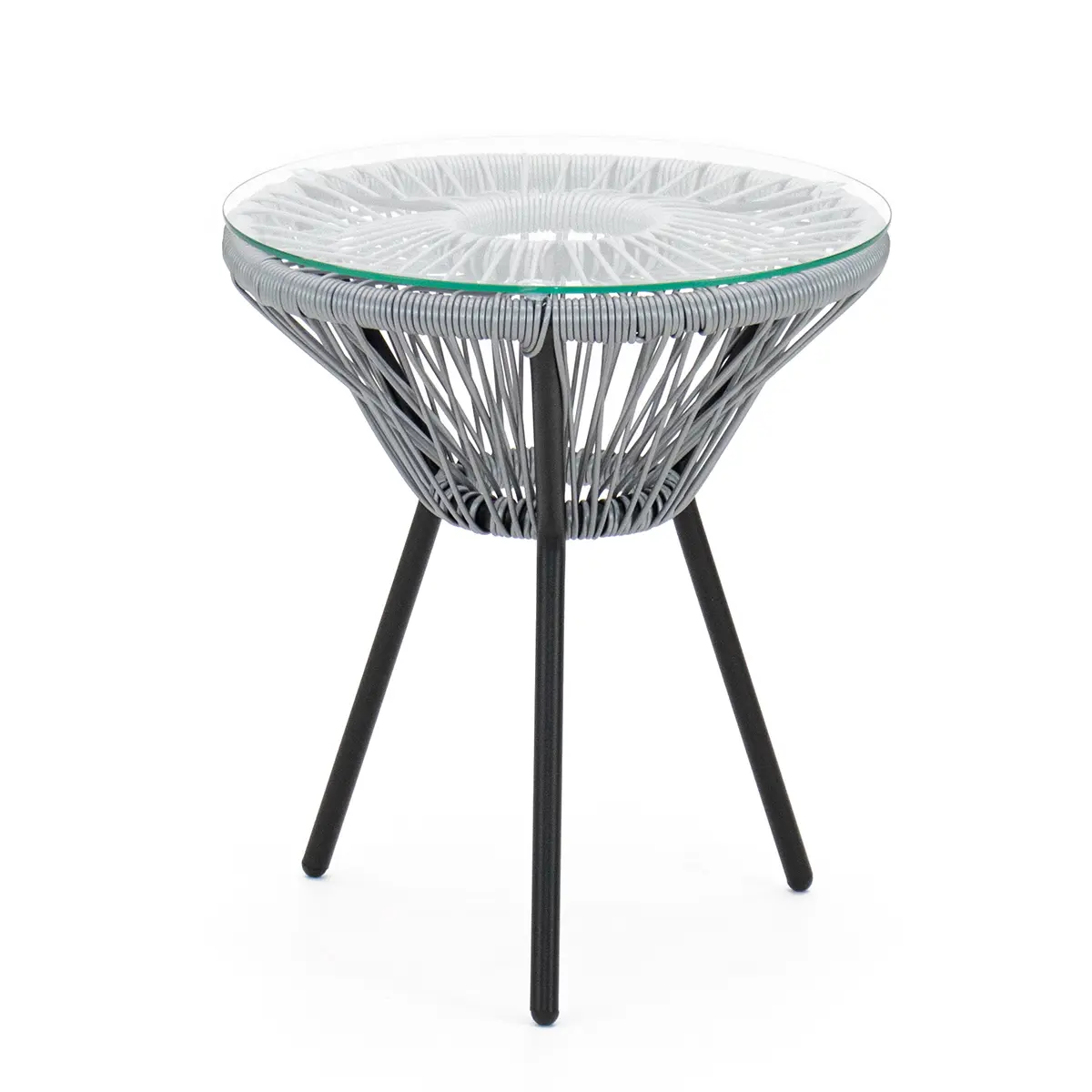 Изображение товара Садовый кофейный столик Kornera Акапулько 42x42 см серый