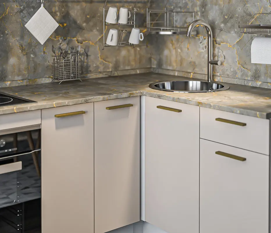 Изображение товара Модуль СОРЕНТО Столплит 100x85.6x60 см ЛДСП цвет светло-серый