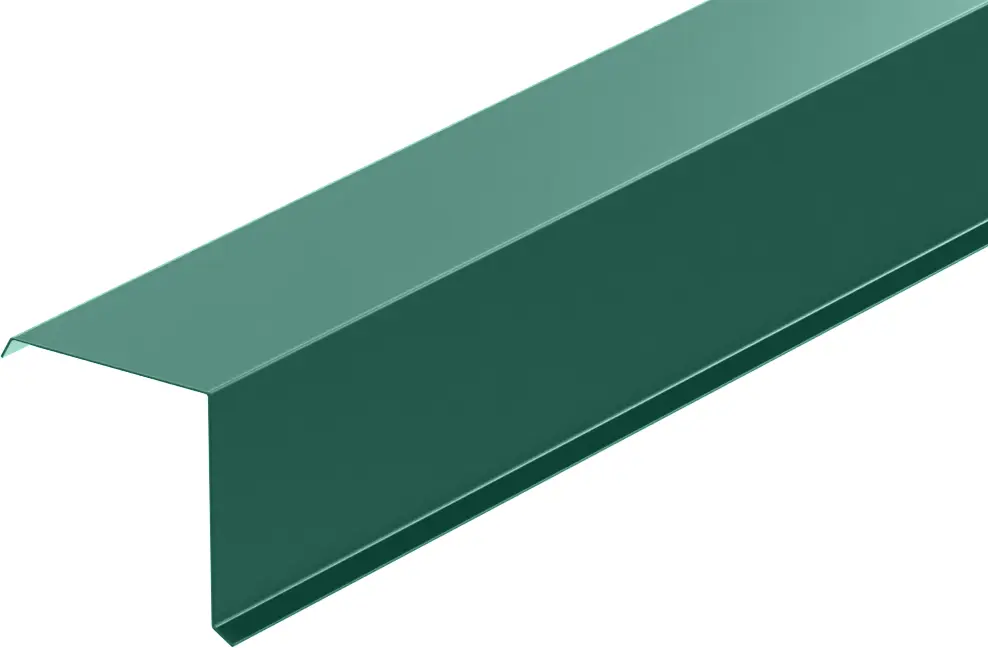 Изображение товара Планка торцевая 90x90x2000 мм RAL 6005 зеленый для кровли из стали с полимерным покрытием